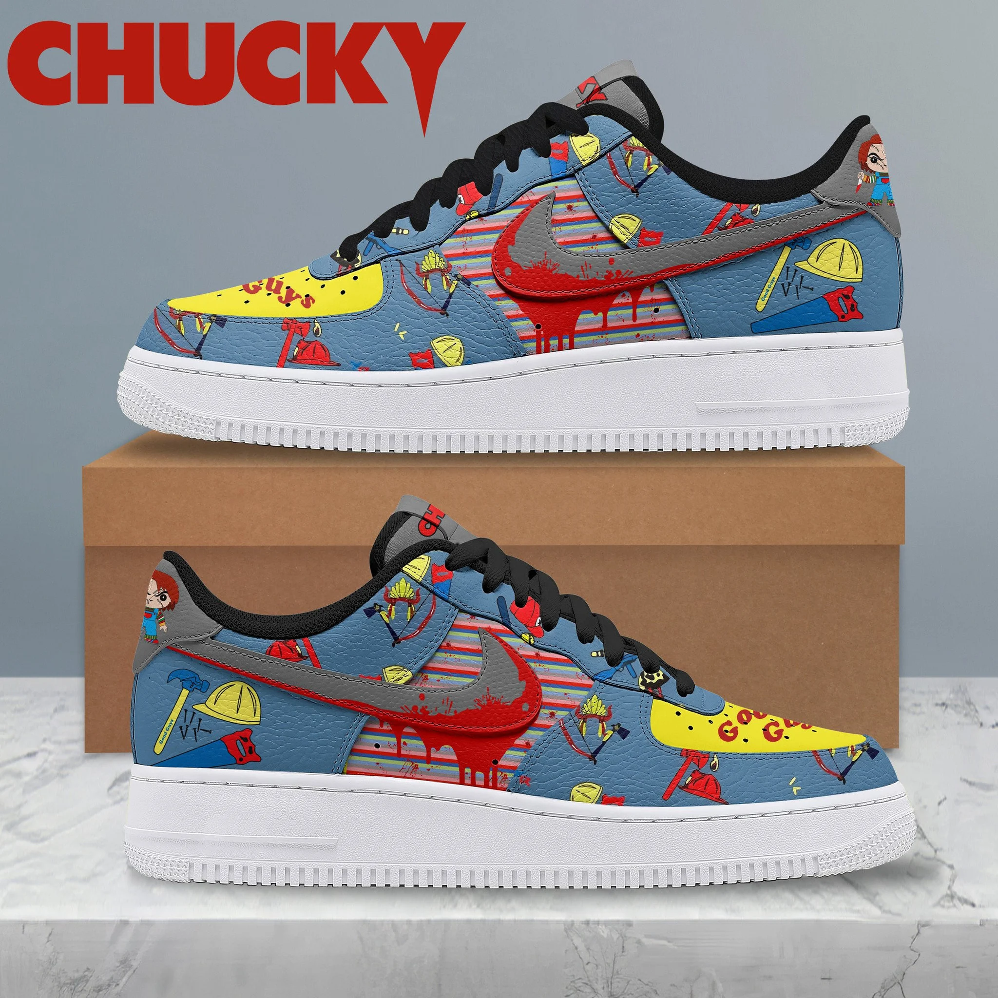 Chucky Nike Air Force 1 Sneakers Shoes For Men And Women