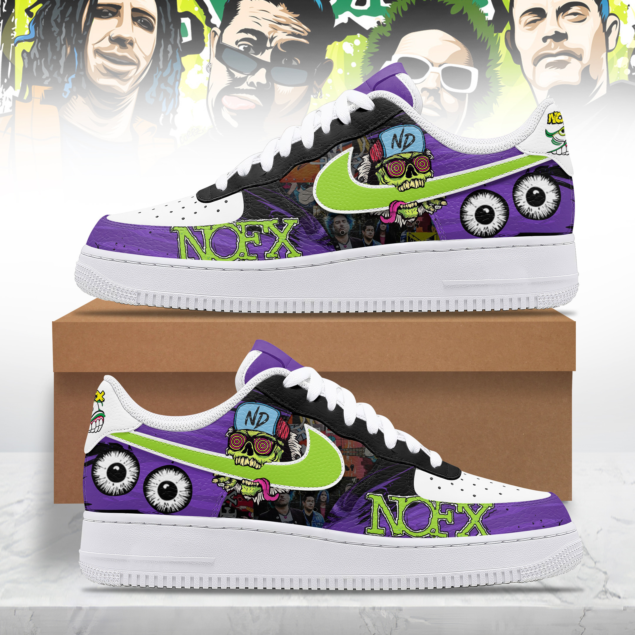 Nofx Air Low-Top Sneakers Shoes For Men And Women