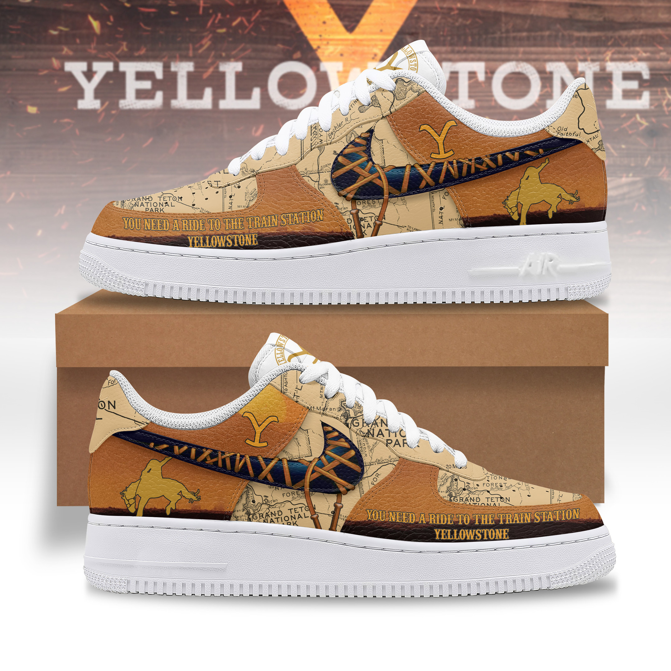 Yellowstone Air Low-Top Sneakers Shoes For Men And Women