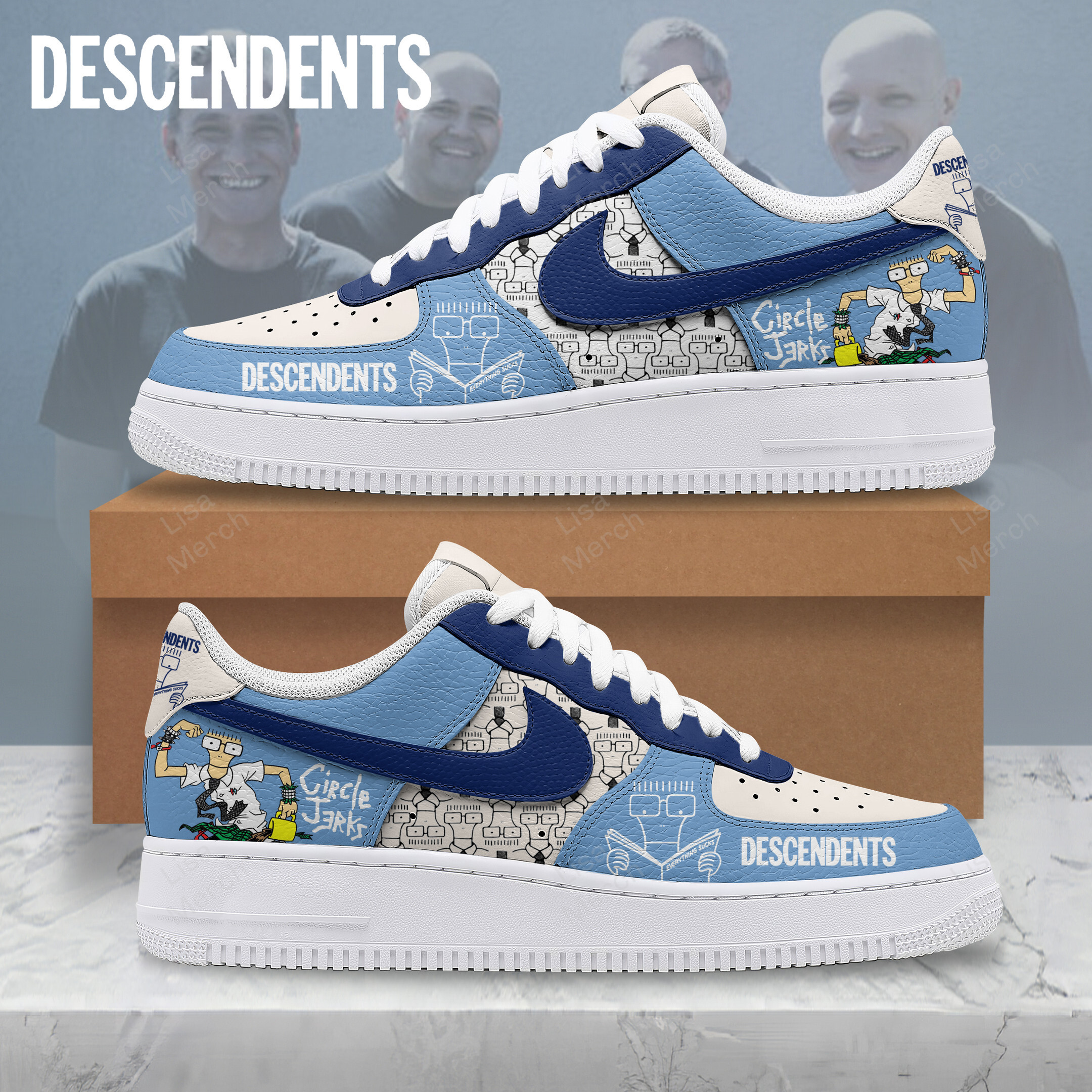 Descendents Nike Air Force 1 Sneakers Shoes For Men And Women