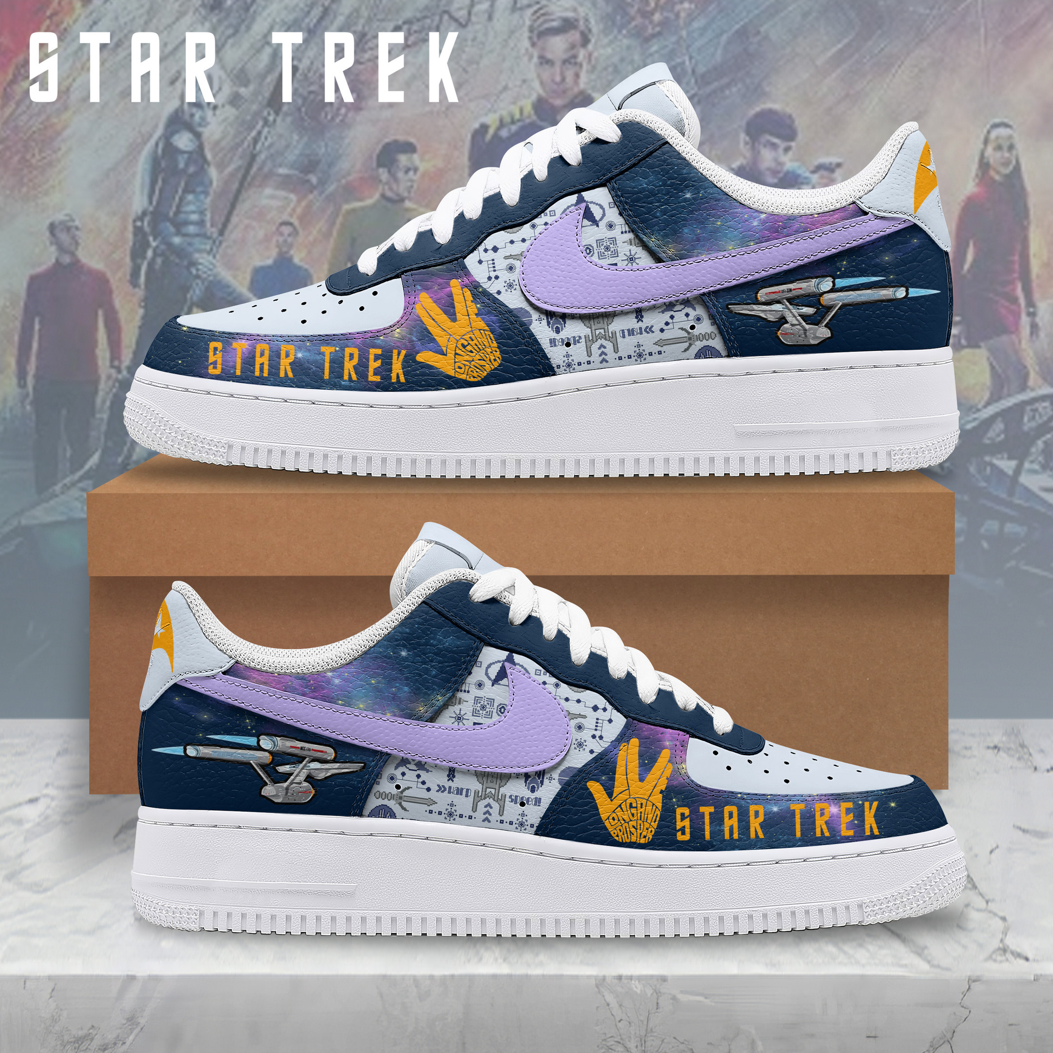 Star Trek Nike Air Force 1 Sneakers Shoes For Men And Women