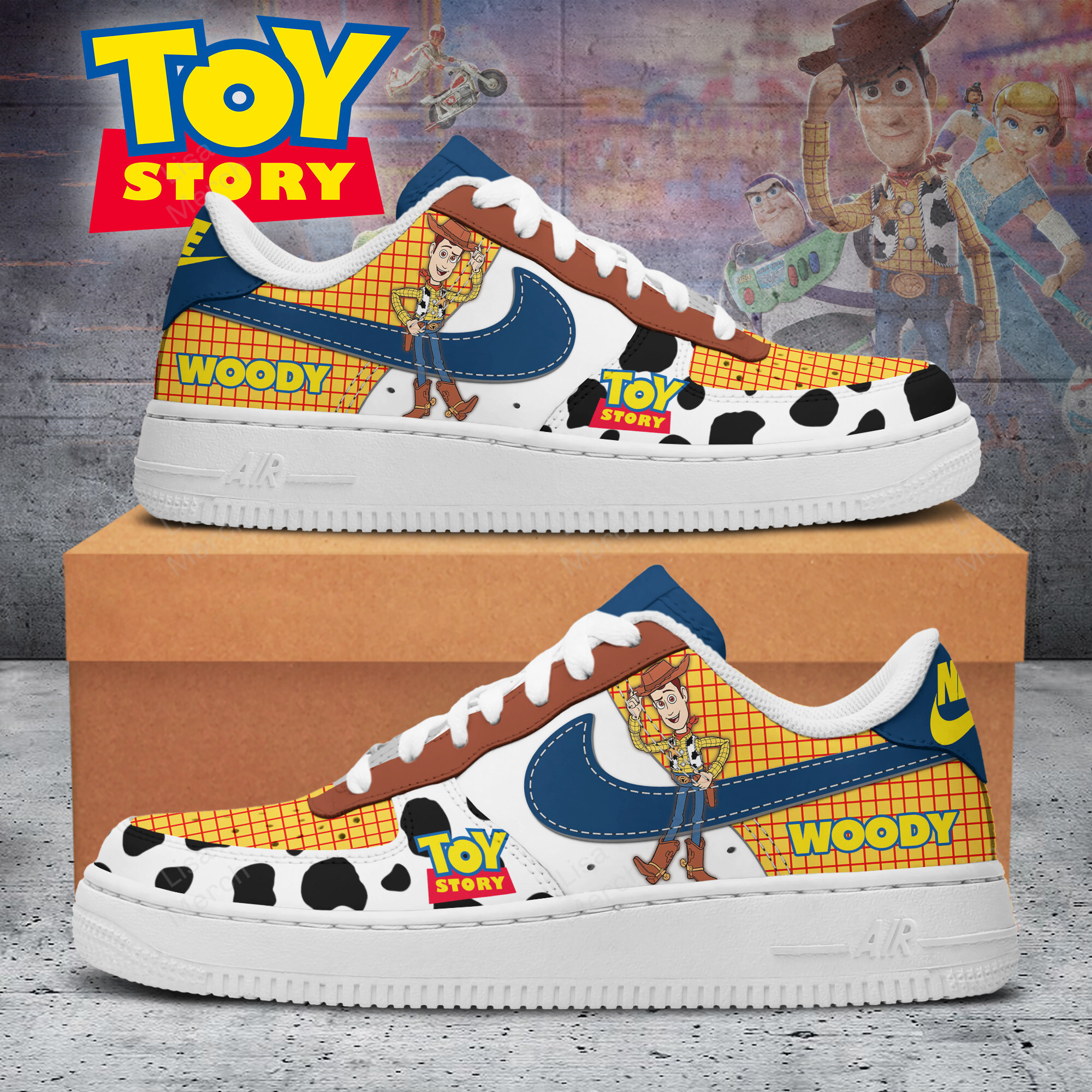 Toy Story Air Low-Top Sneakers Nike Logo AF1 Shoes For Men And Women