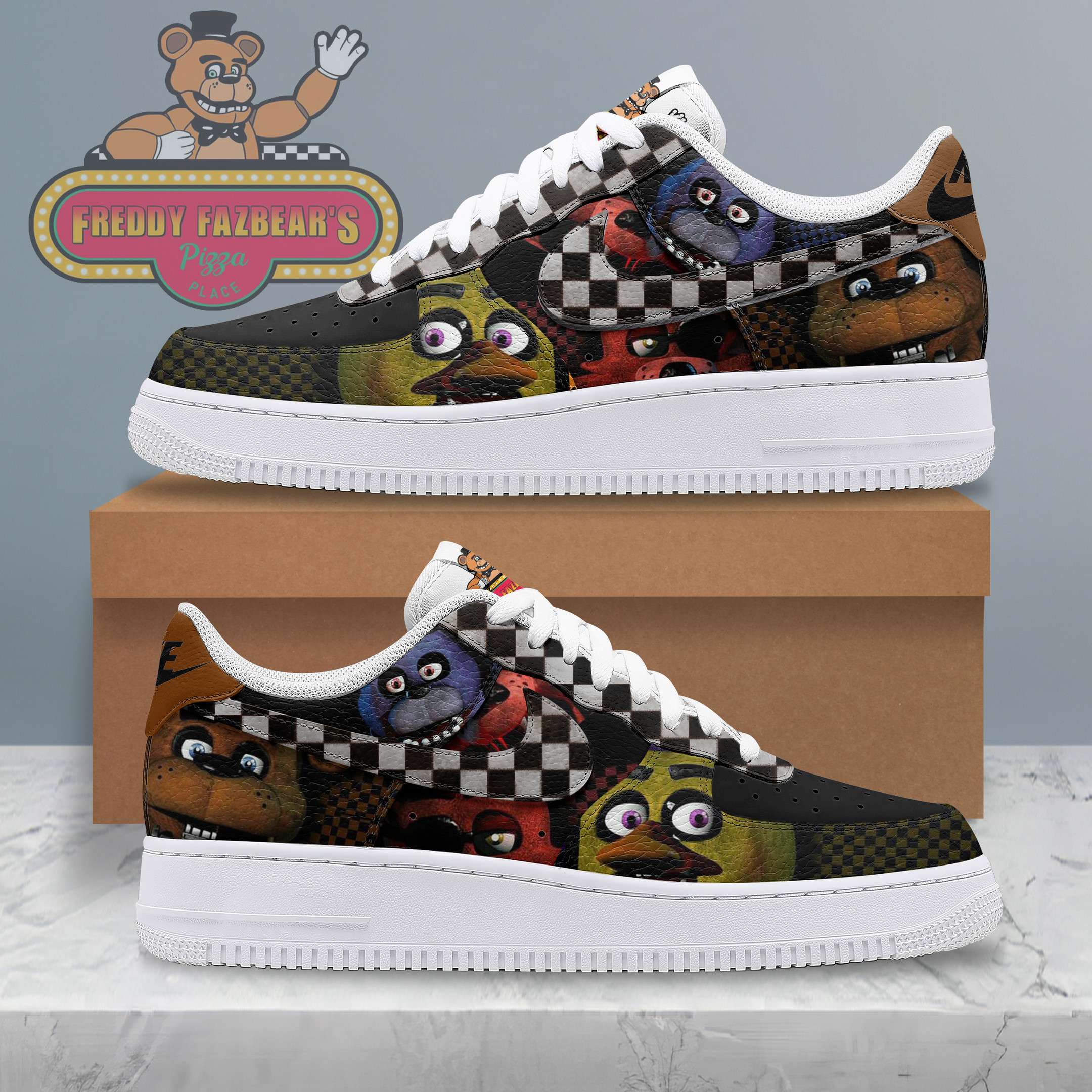 Freddy Fazbears Pizzeria Simulator Air Low-Top Sneakers Shoes For Men And Women