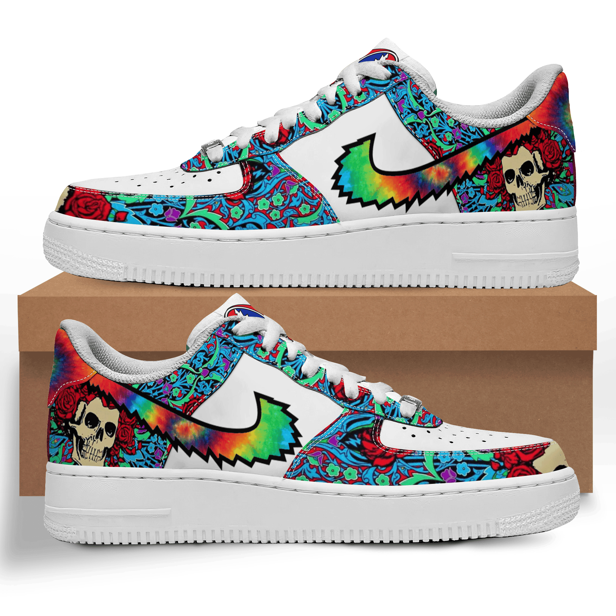 Greatful Dead Nike Air Force 1 Sneakers Shoes For Men Women