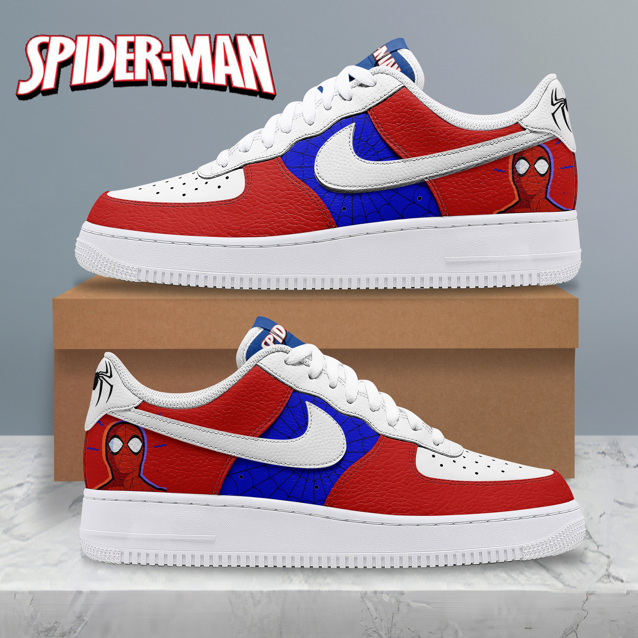 Spider Man Nike Air Force 1 Sneakers Shoes For Men And Women