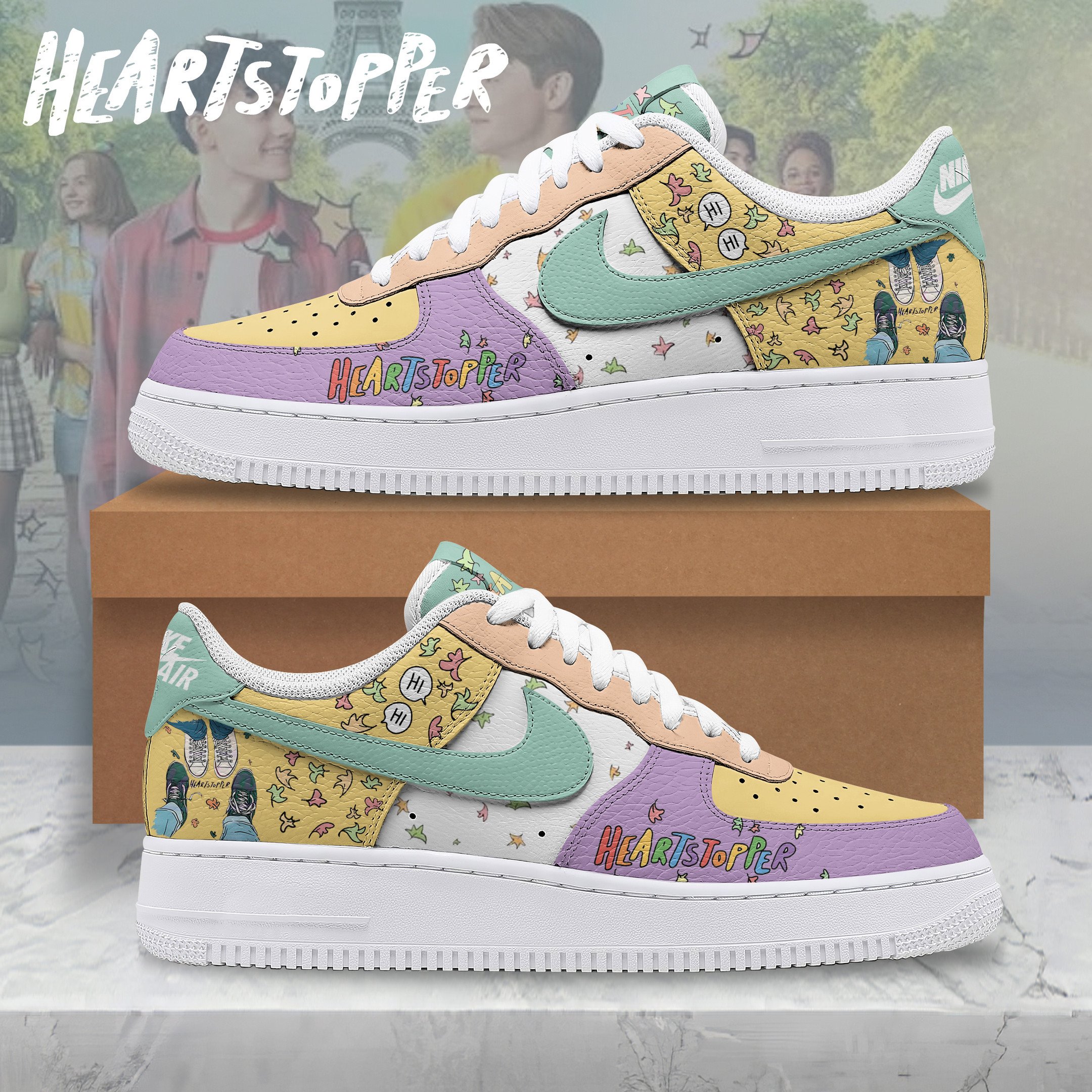 Heartstopper Nike Air Force 1 Sneakers Shoes For Men And Women