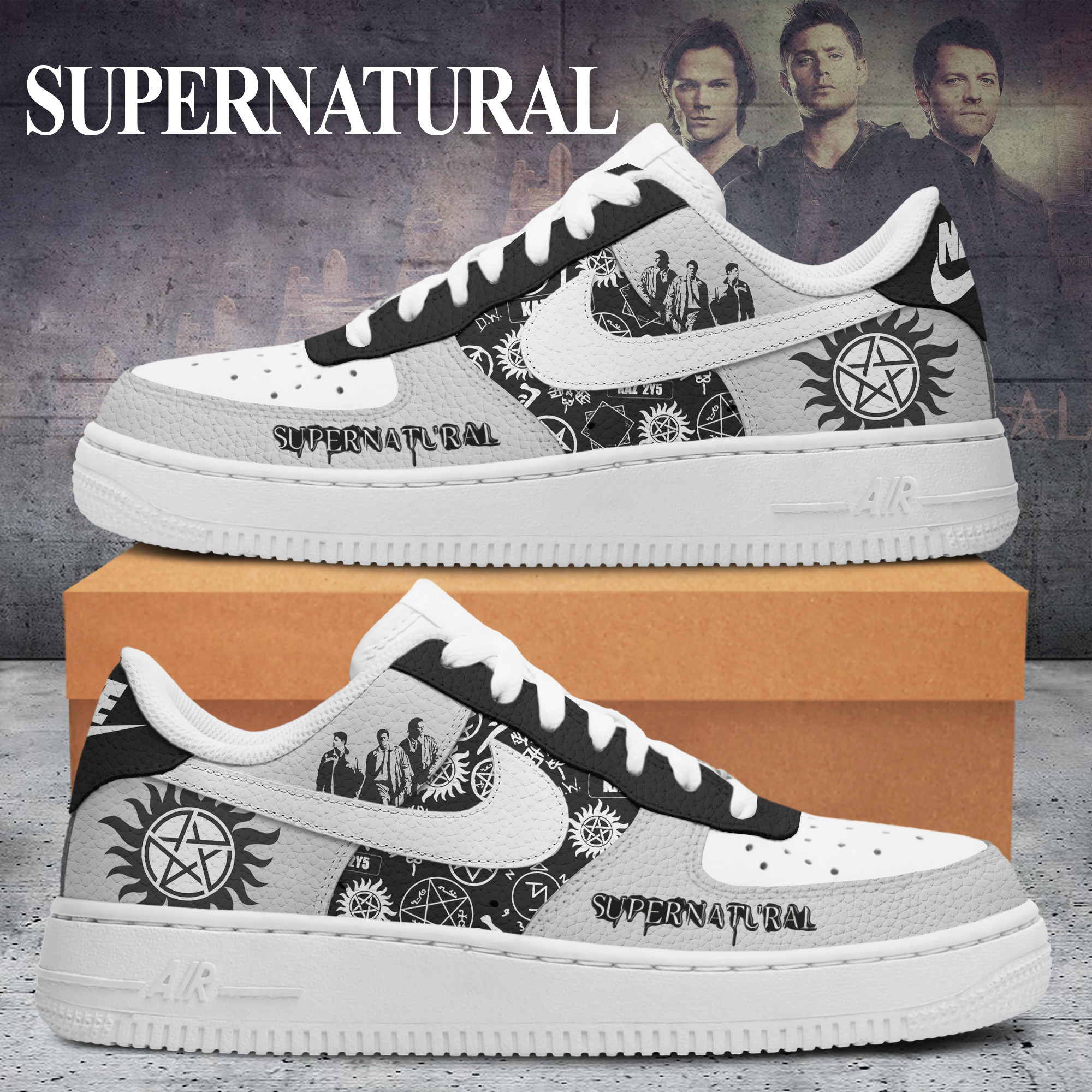 Supernatural Nike Air Force 1 Sneakers Shoes For Men And Women