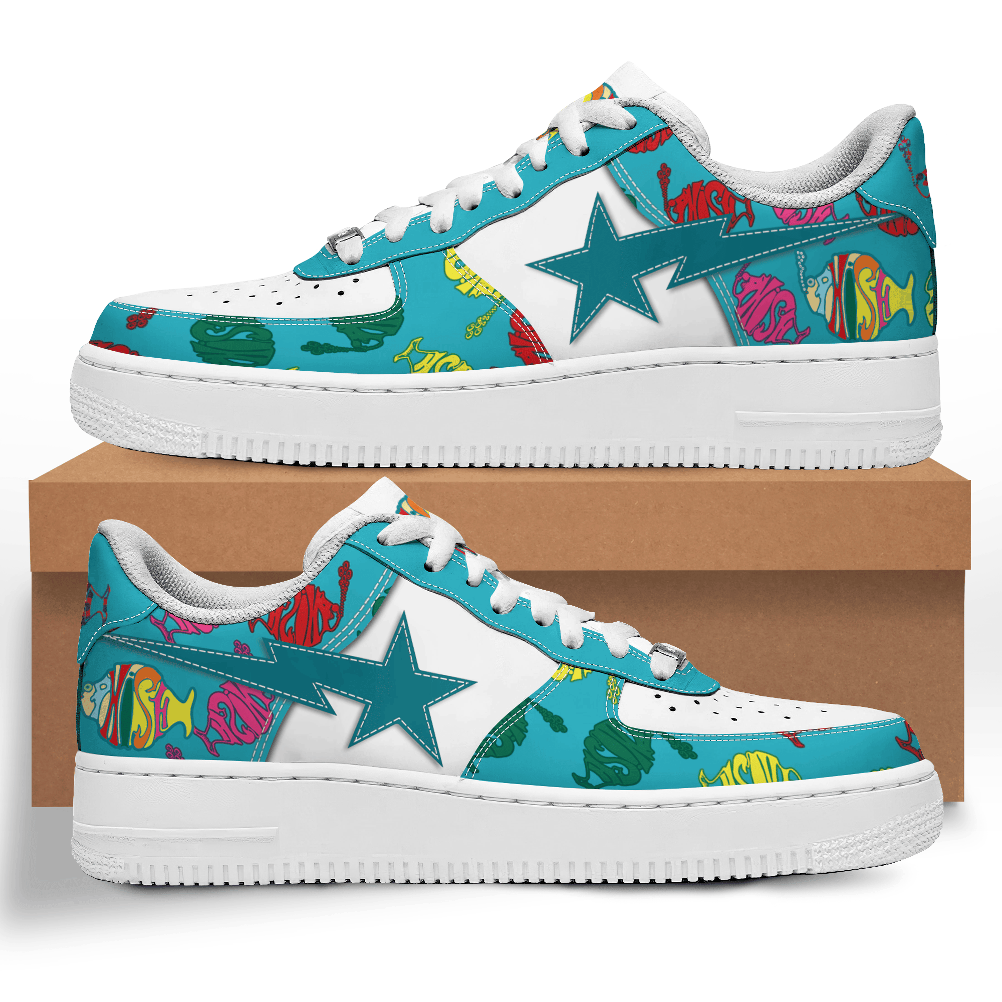 Phish Nike Air Force 1 Sneakers Shoes For Men Women