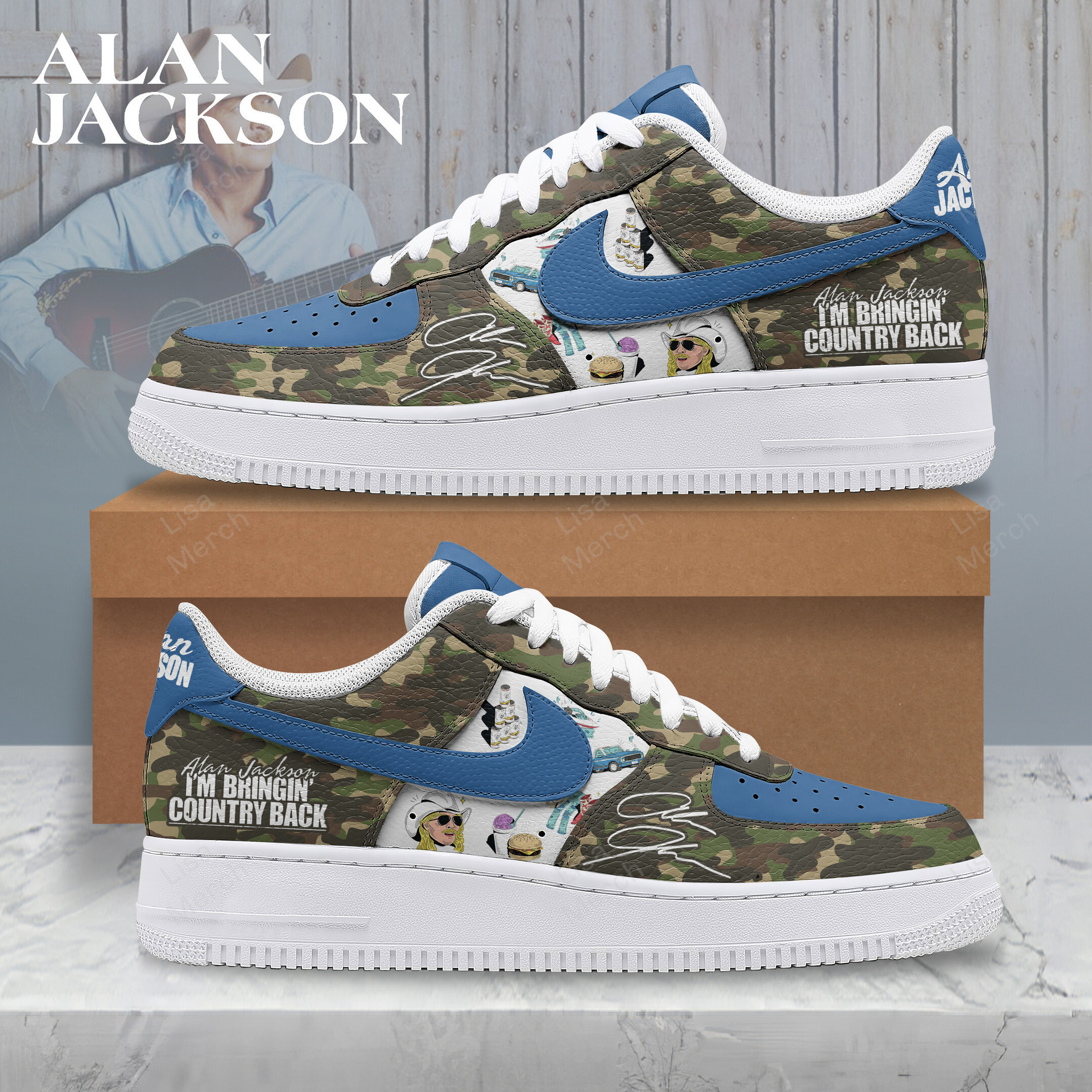 Alan Jackson Air Low-Top Sneakers Shoes For Men Women