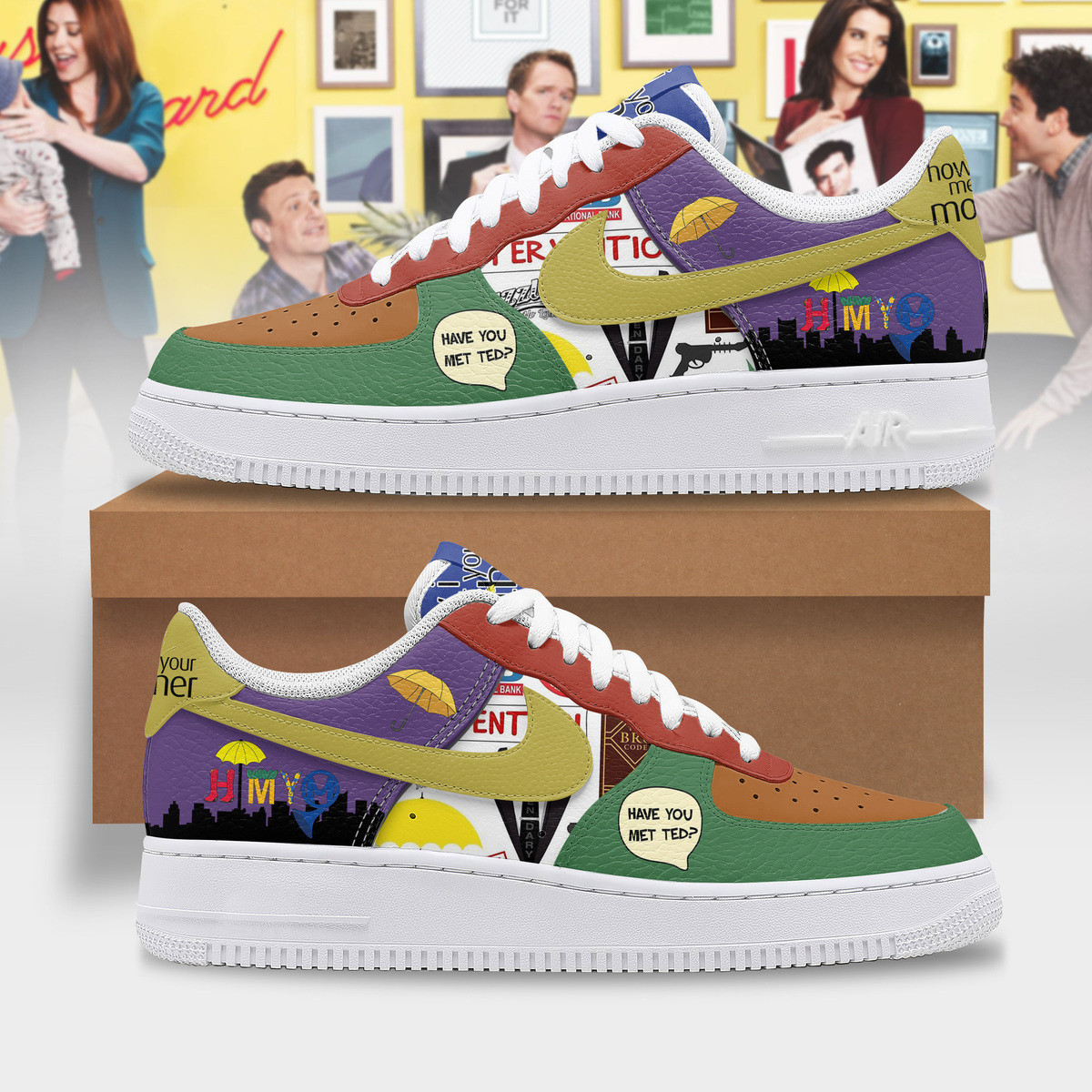 How I Met Your Mother Nike Air Force 1 Sneakers Shoes For Men And Women