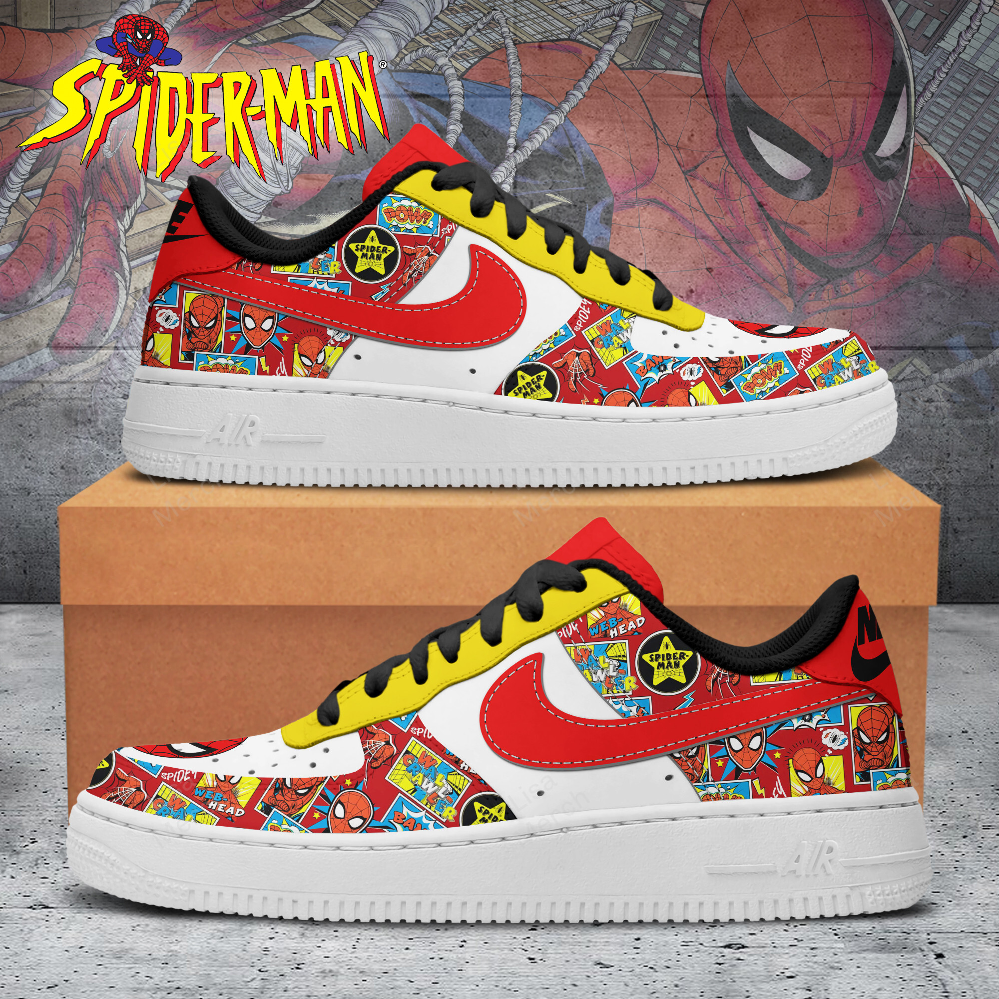 Spider Man Air Low-Top Sneakers Shoes For Men Women