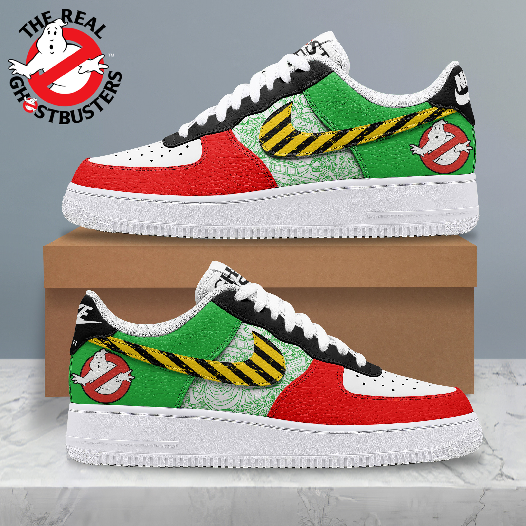 Ghostbusters Nike Air Force 1 Sneakers Shoes For Men And Women