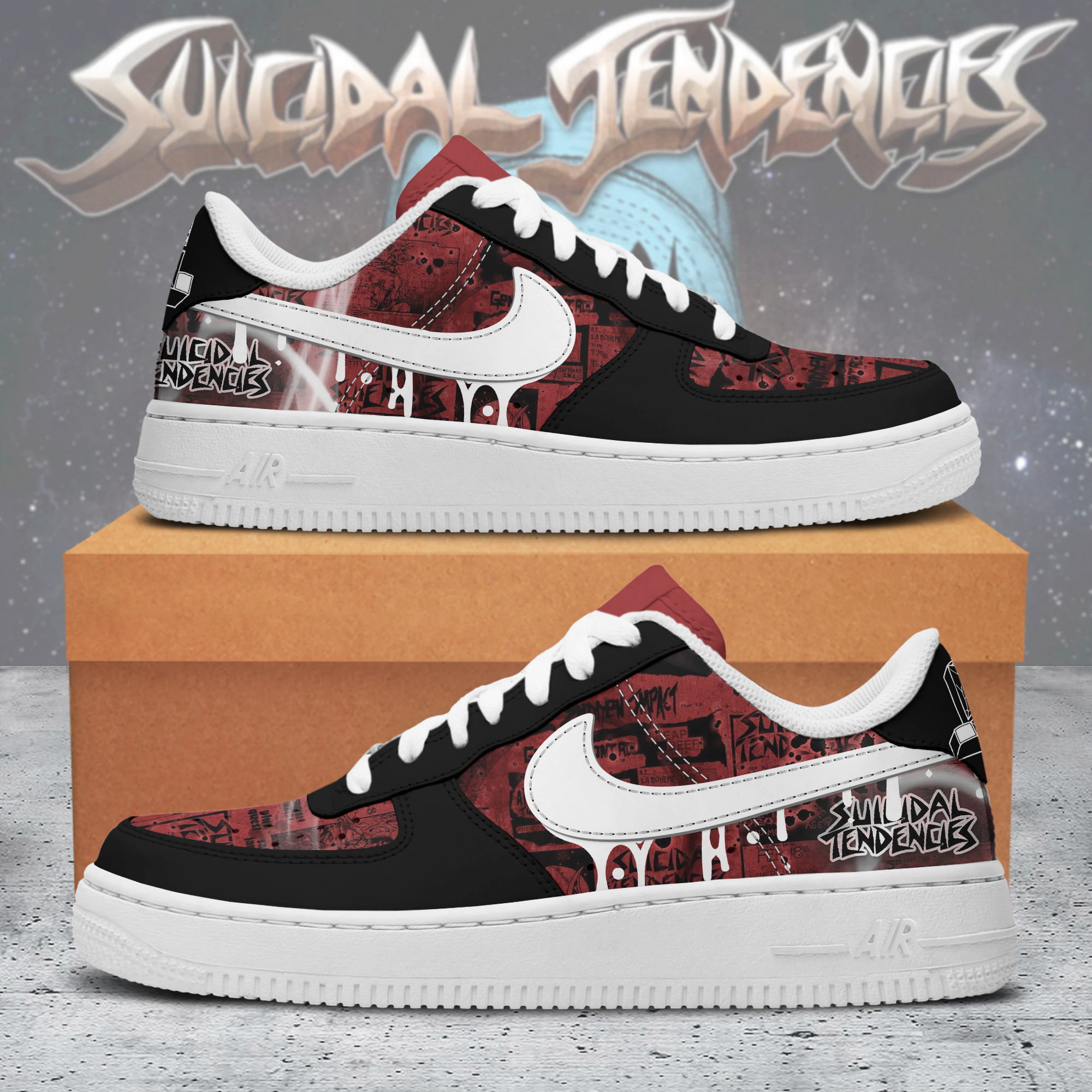 Suicidal Tendencies Nike Air Force 1 Sneakers Shoes For Men And Women