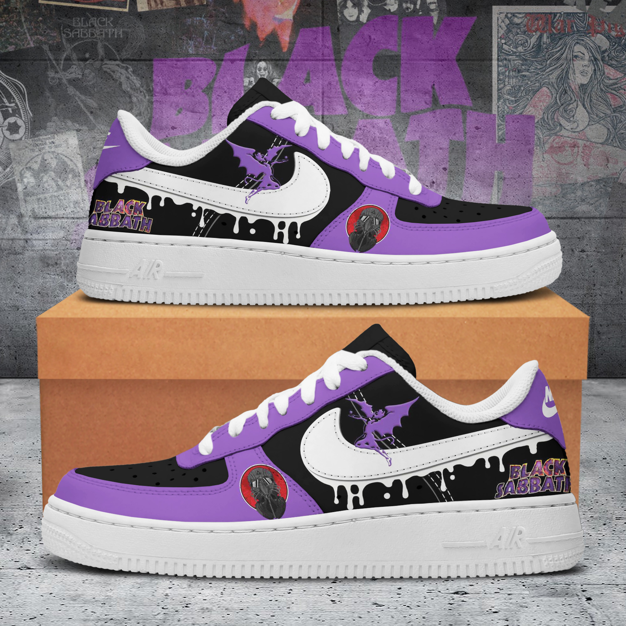 Black Sabbath Nike Air Force 1 Sneakers Shoes For Men And Women