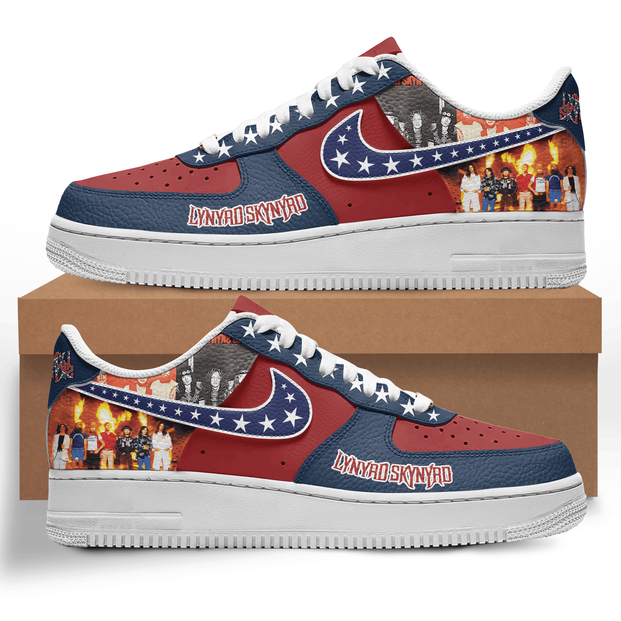 Lynyrd Skynyrd Nike Air Force 1 Sneakers Shoes For Men And Women