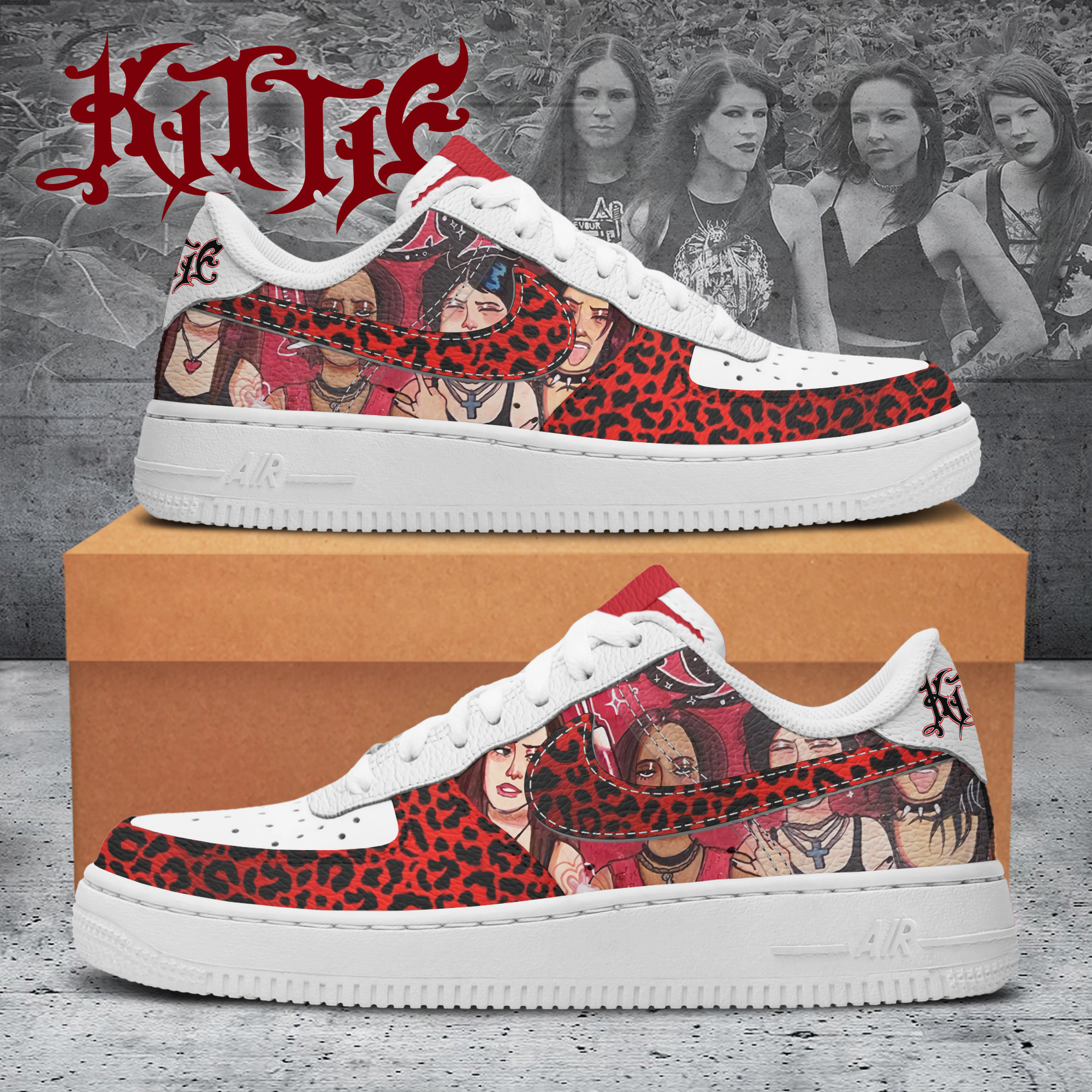 Kittie Nike Air Force 1 Sneakers Shoes For Men And Women