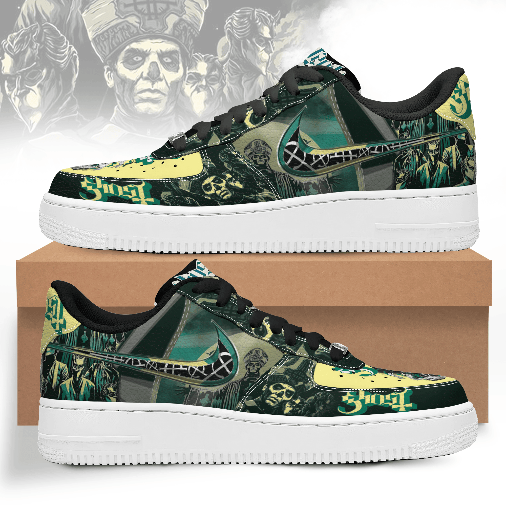 Ghost Nike Air Force 1 Sneakers Shoes For Men Women