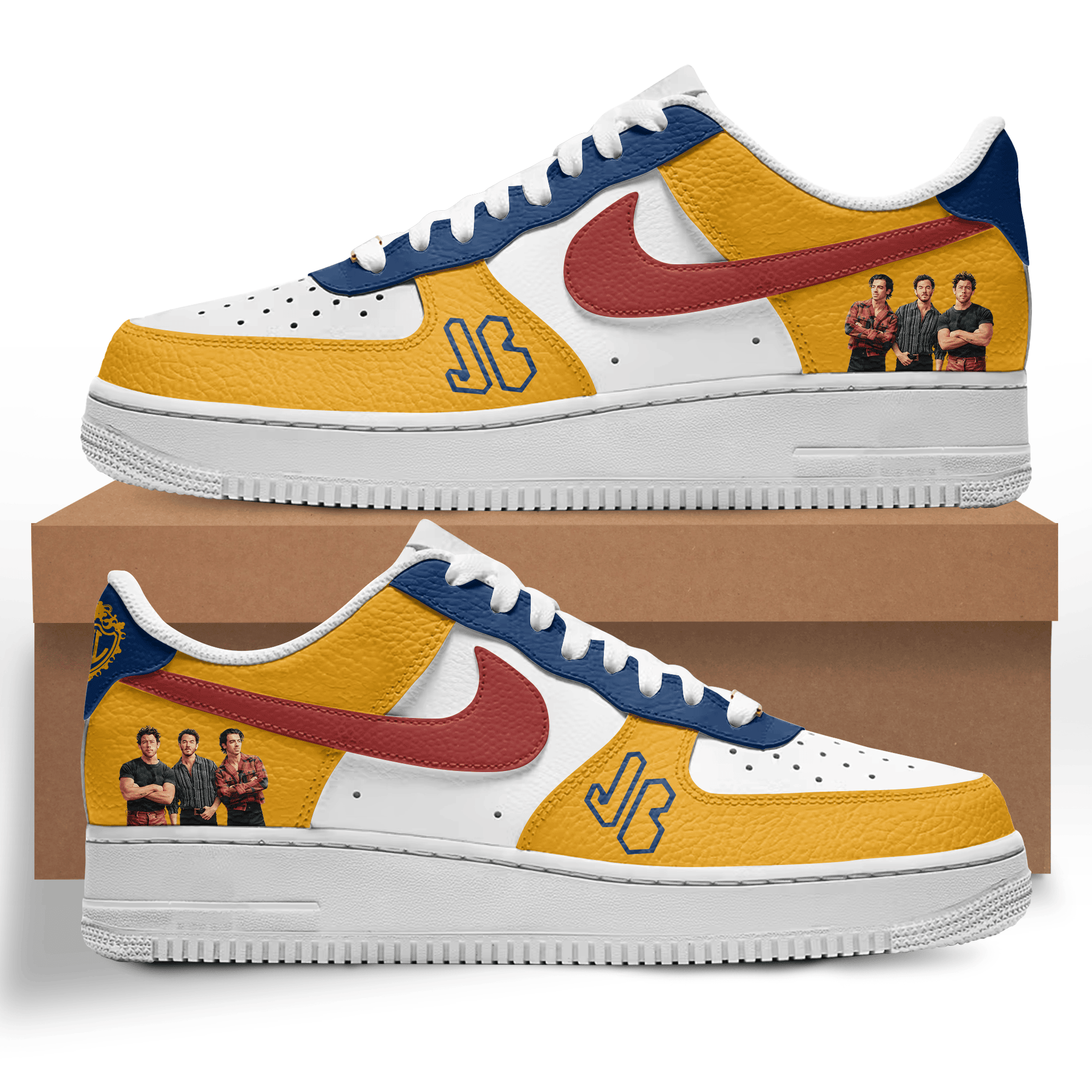 Jonas Brothers Nike Air Force 1 Sneakers Shoes For Men And Women