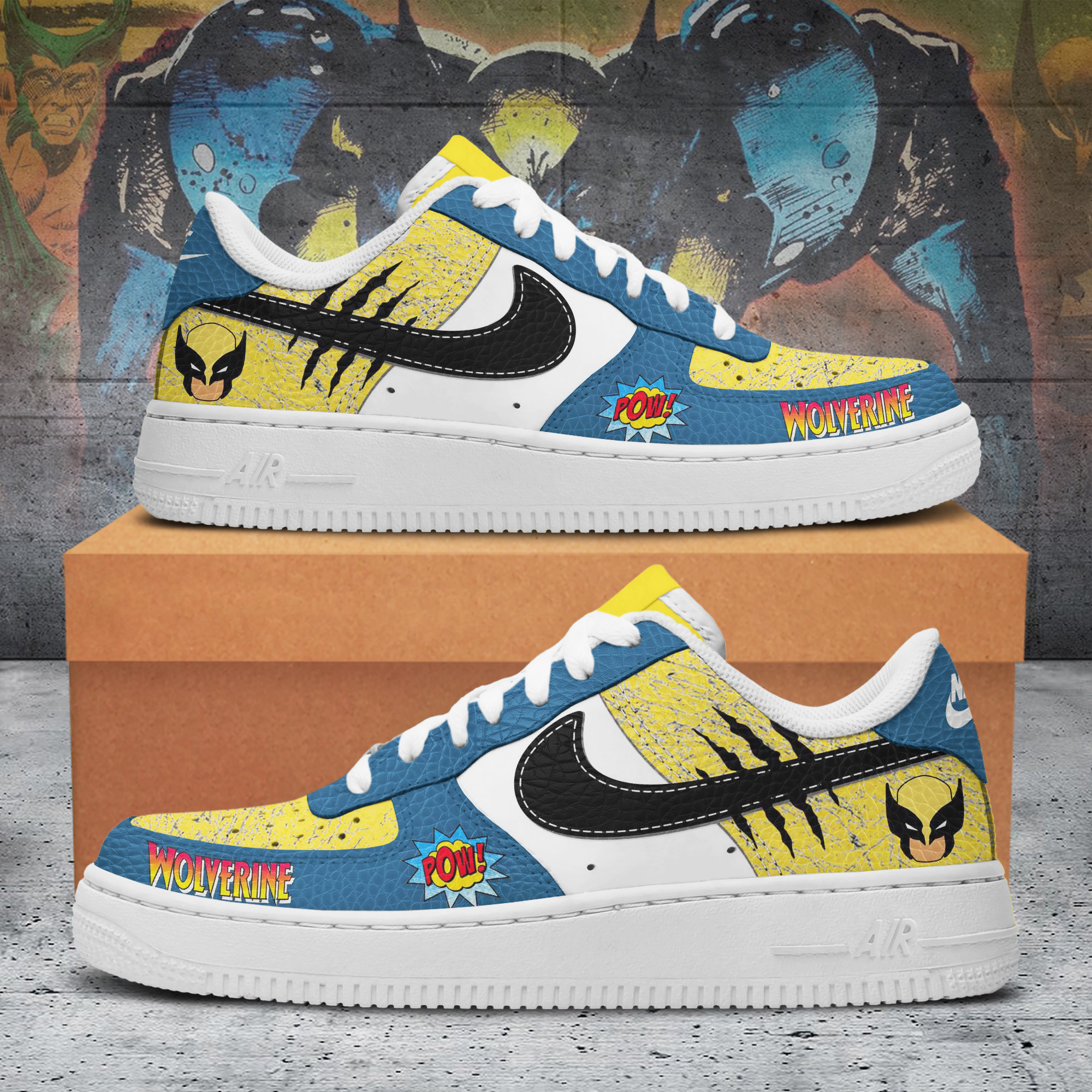 Wolverine Nike Air Force 1 Sneakers Shoes For Men And Women