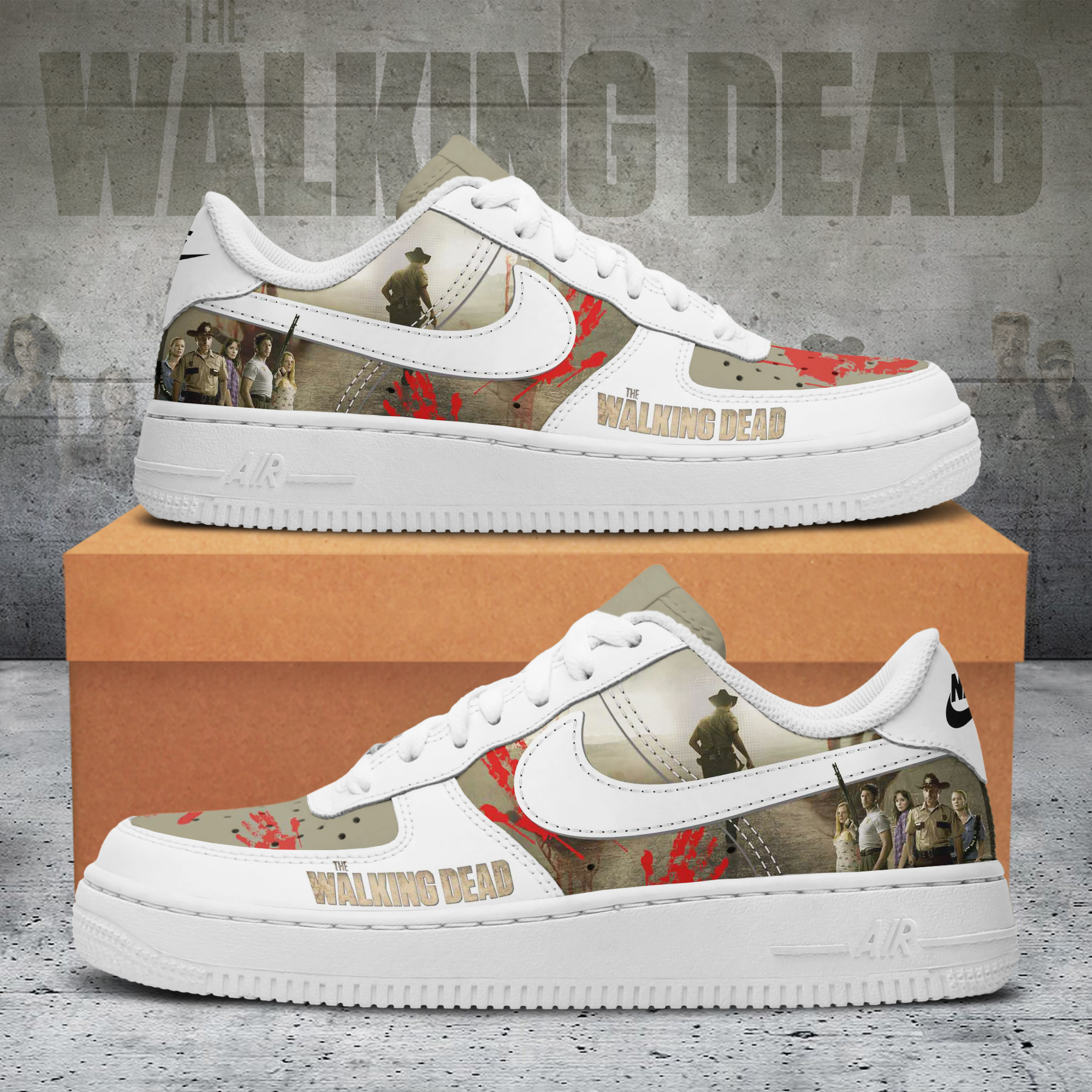 The Walking Dead Nike Air Force 1 Sneakers Shoes For Men And Women