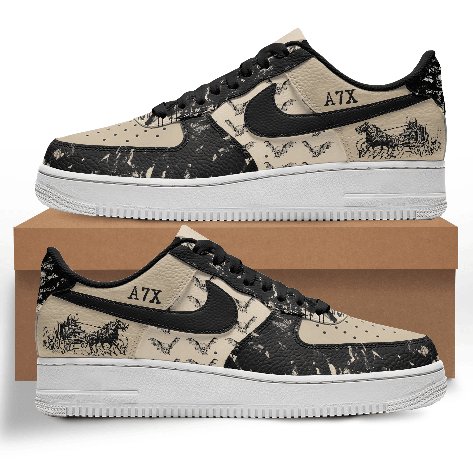 Avenged Sevenfold Nike Air Force 1 Sneakers Shoes For Men And Women