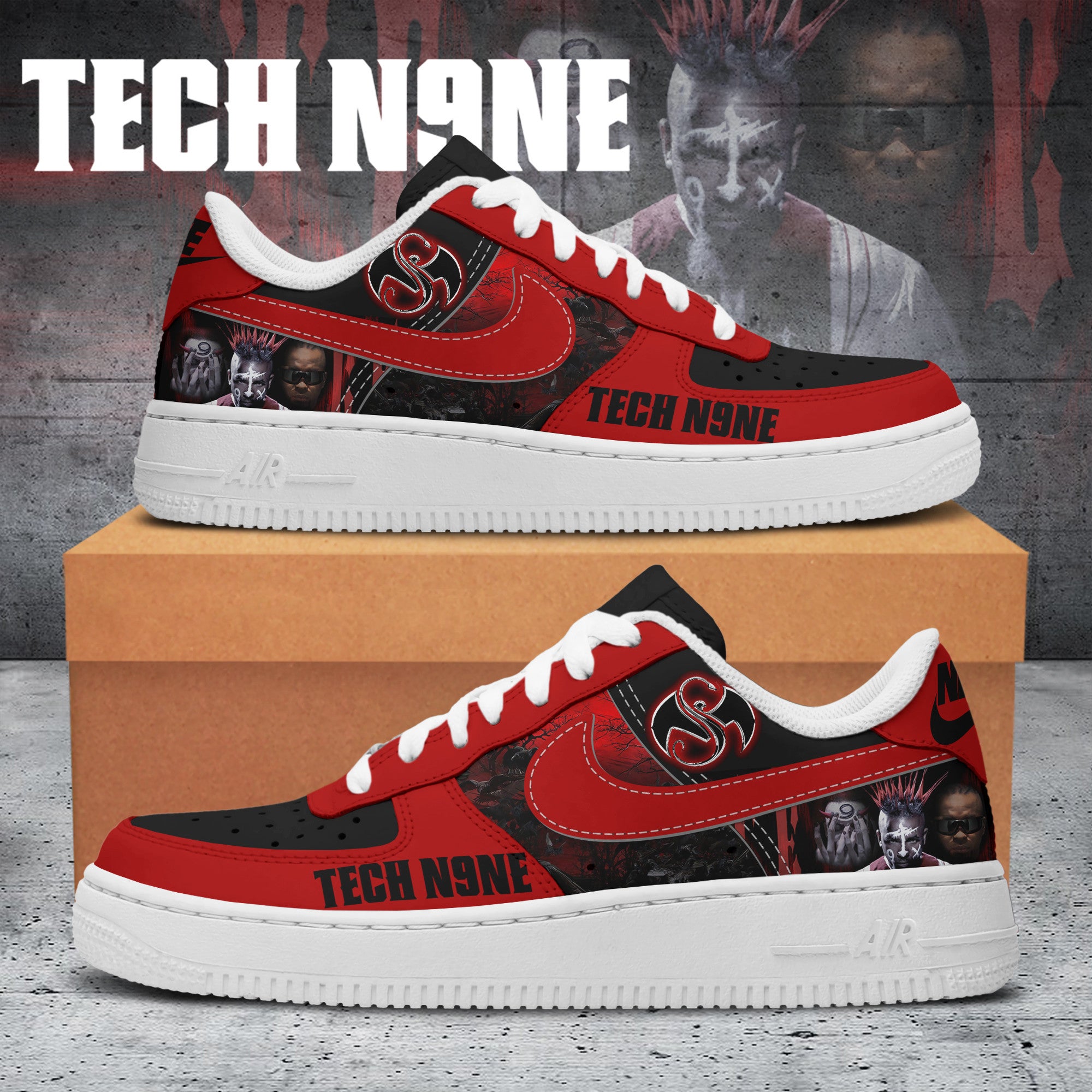 Tech N9Ne Air Low-Top Sneakers Shoes For Men And Women