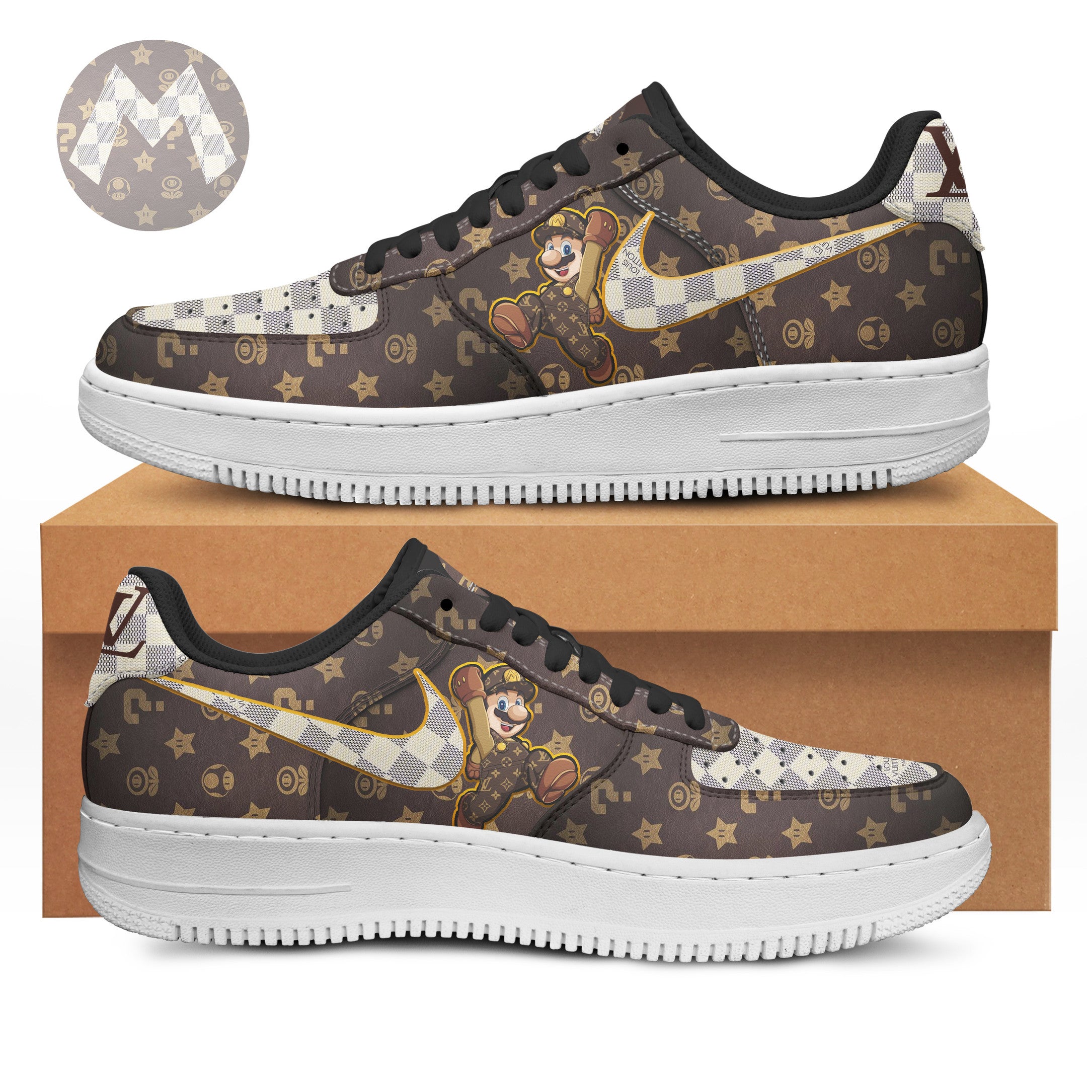 Super Mario Air Force 1 Sneakers Shoes For Men And Women