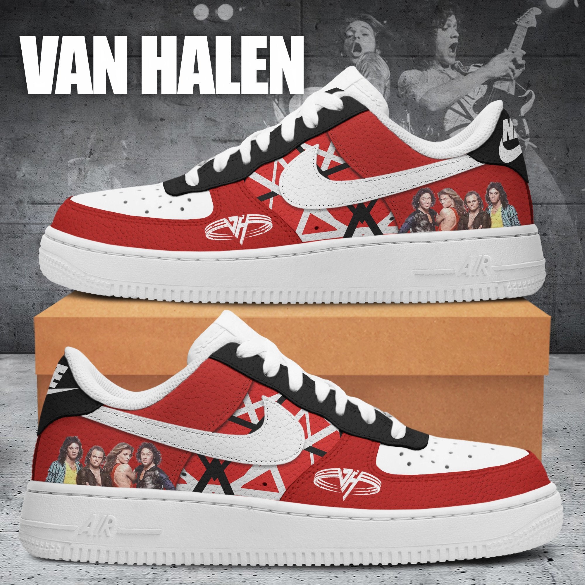 Van Halen Air Force 1 Sneakers AF1 Shoes For Men And Women