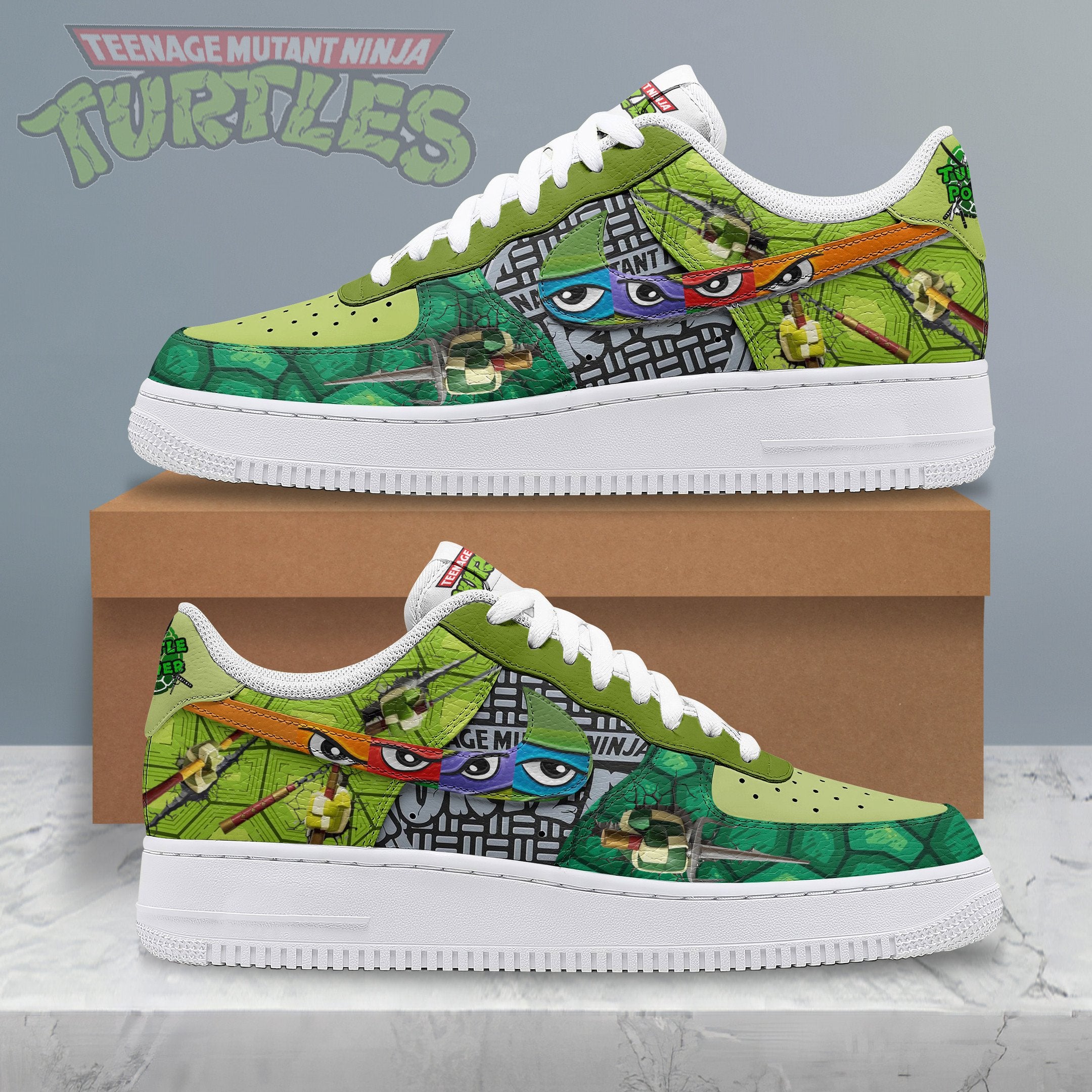 Teenage Mutant Ninja Turtles Air Low-Top Sneakers Nike Logo AF1 Shoes For Men And Women