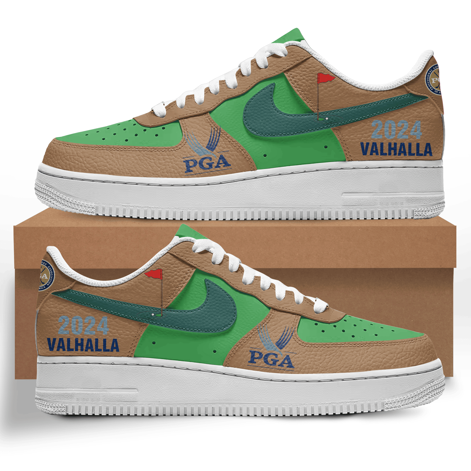 Valhalla Golf Club Nike Air Force 1 Sneakers Shoes For Men And Women