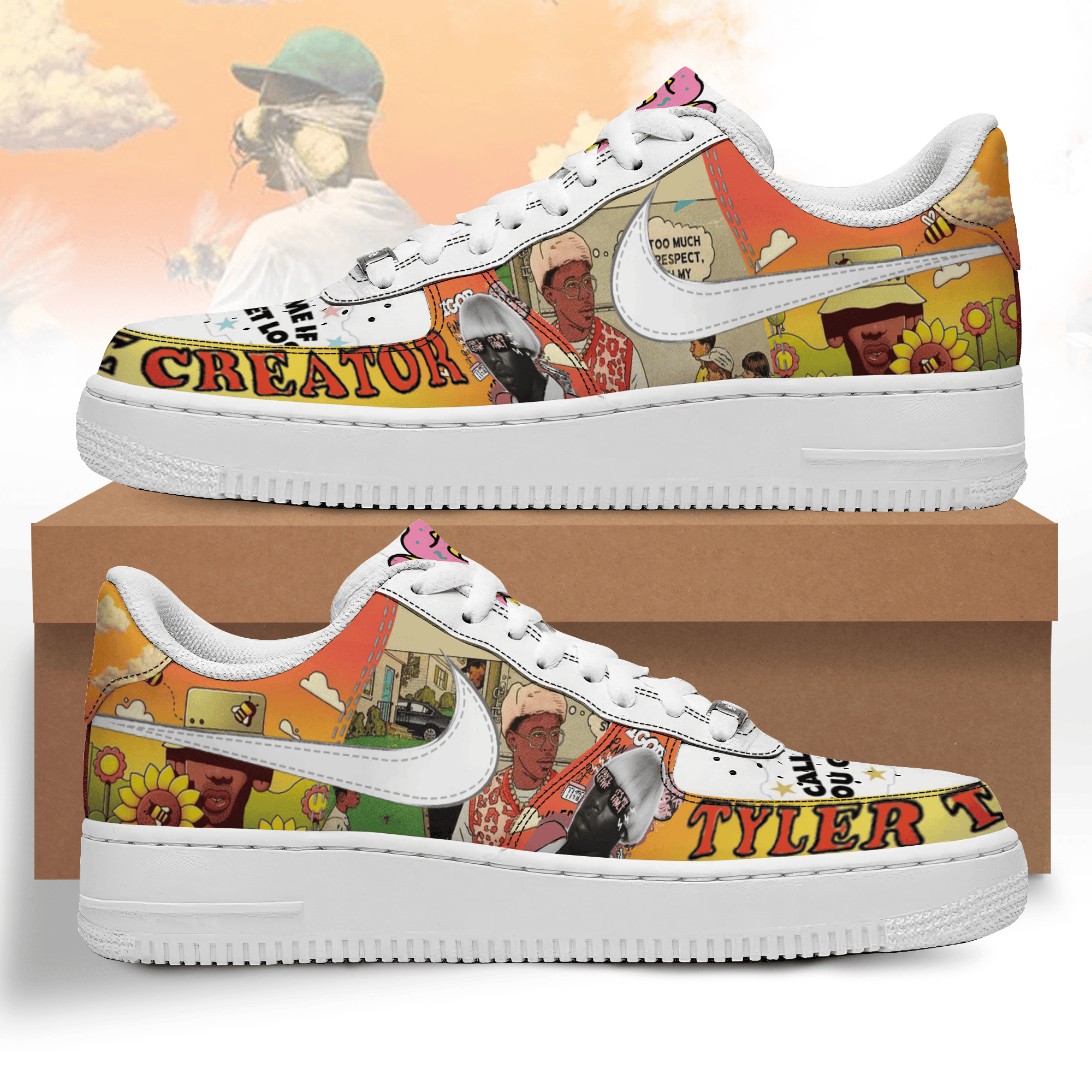 Tyler The Creator Air Force 1 Sneakers Shoes For Men And Women