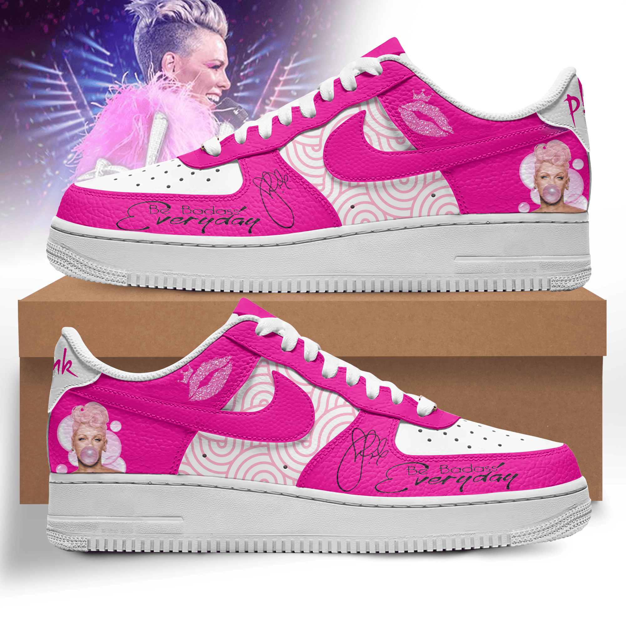 Pink Air Force 1 Shoes Sneakers For Men And Women