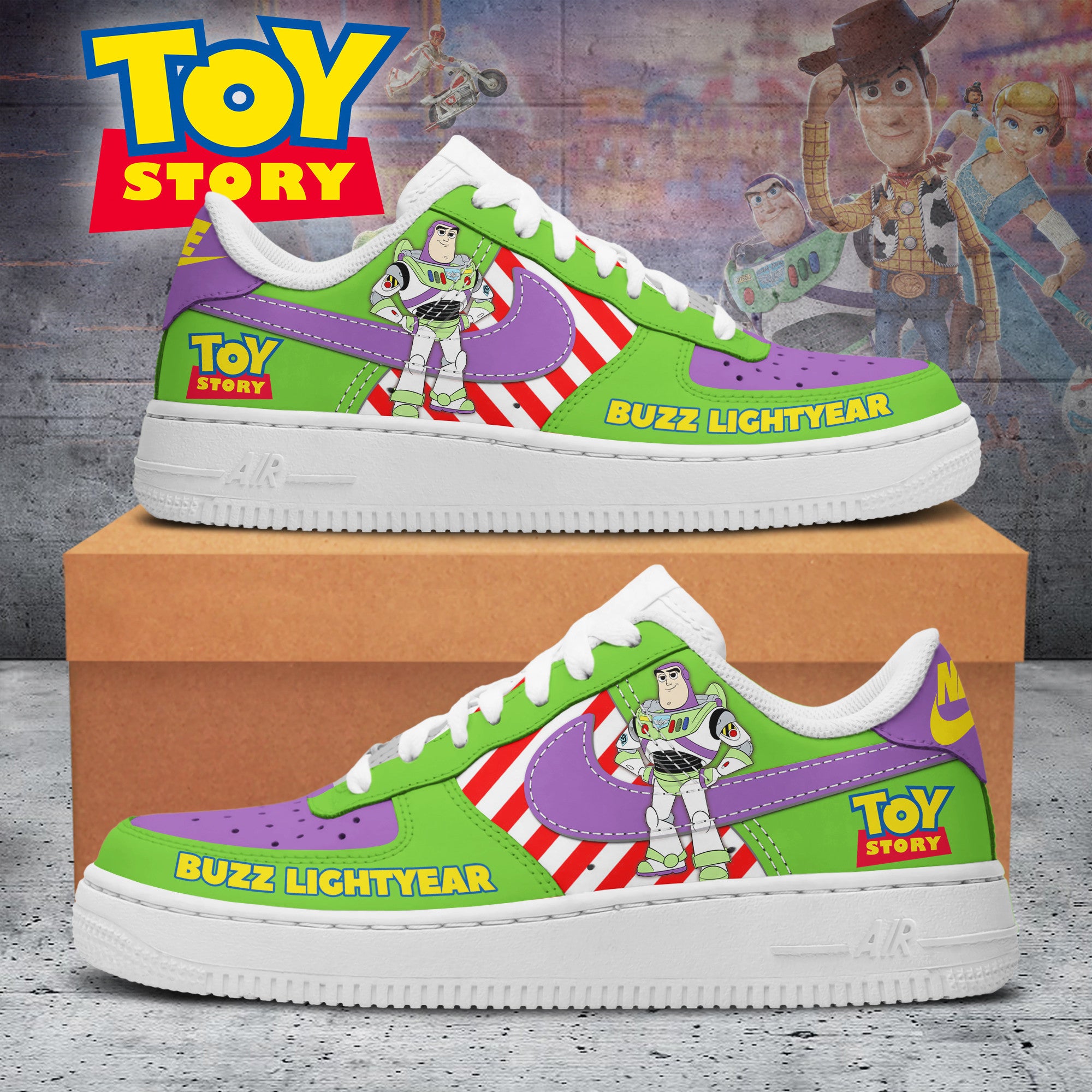 Toy Story Nike Logo AF1 Sneakers Shoes For Men And Women