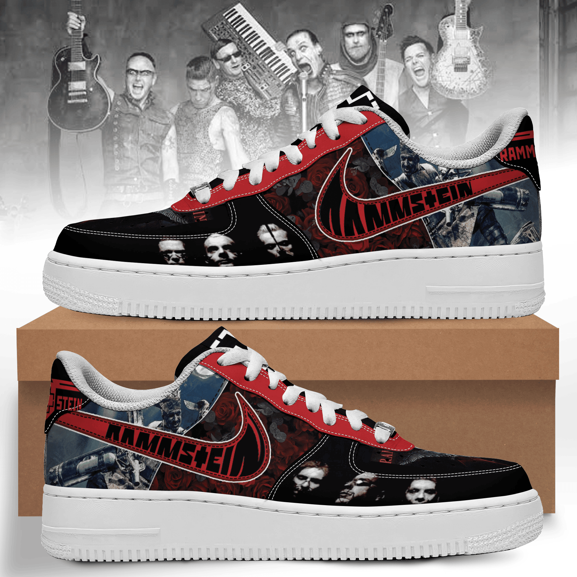 Rammstein Air Force 1 Sneakers Shoes For Men And Women