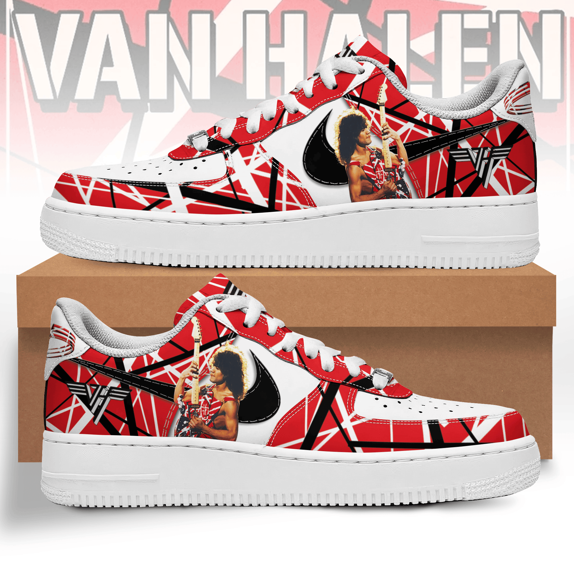 Van Halen Air Force 1 Sneakers Shoes For Men And Women
