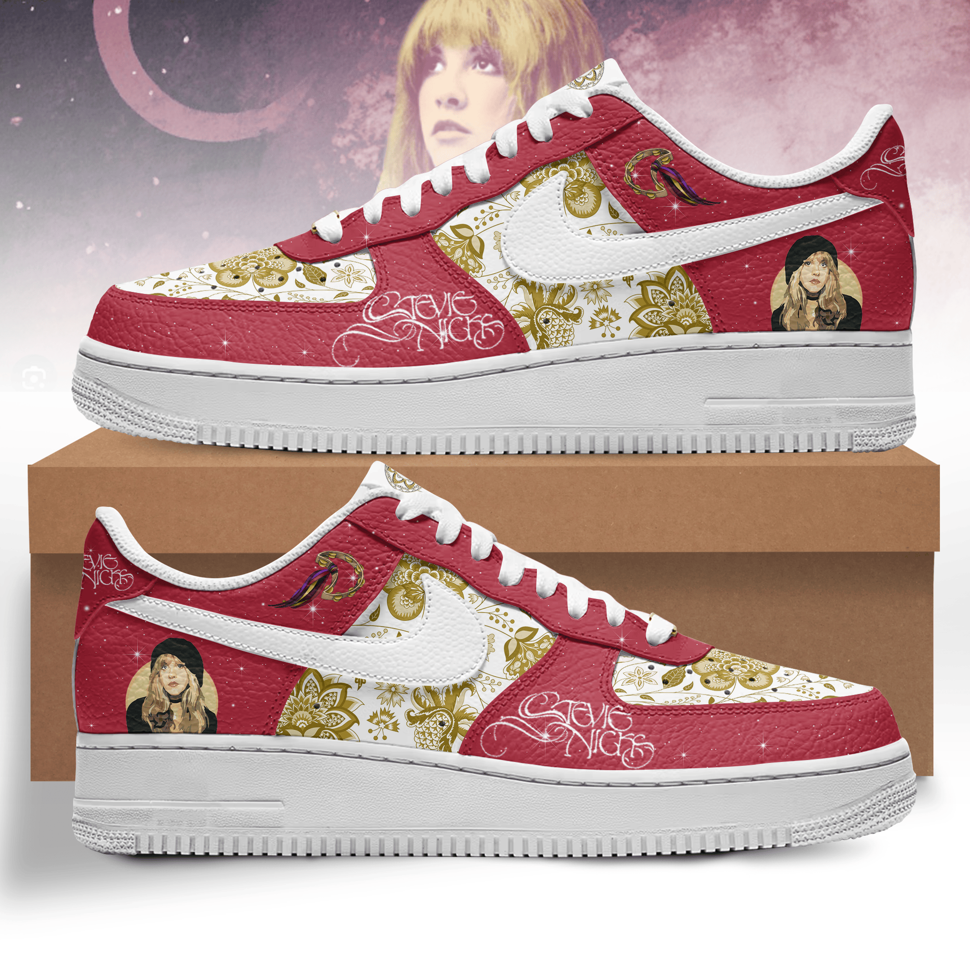 Stevie Nicks Air Force 1 Sneakers Shoes For Men And Women