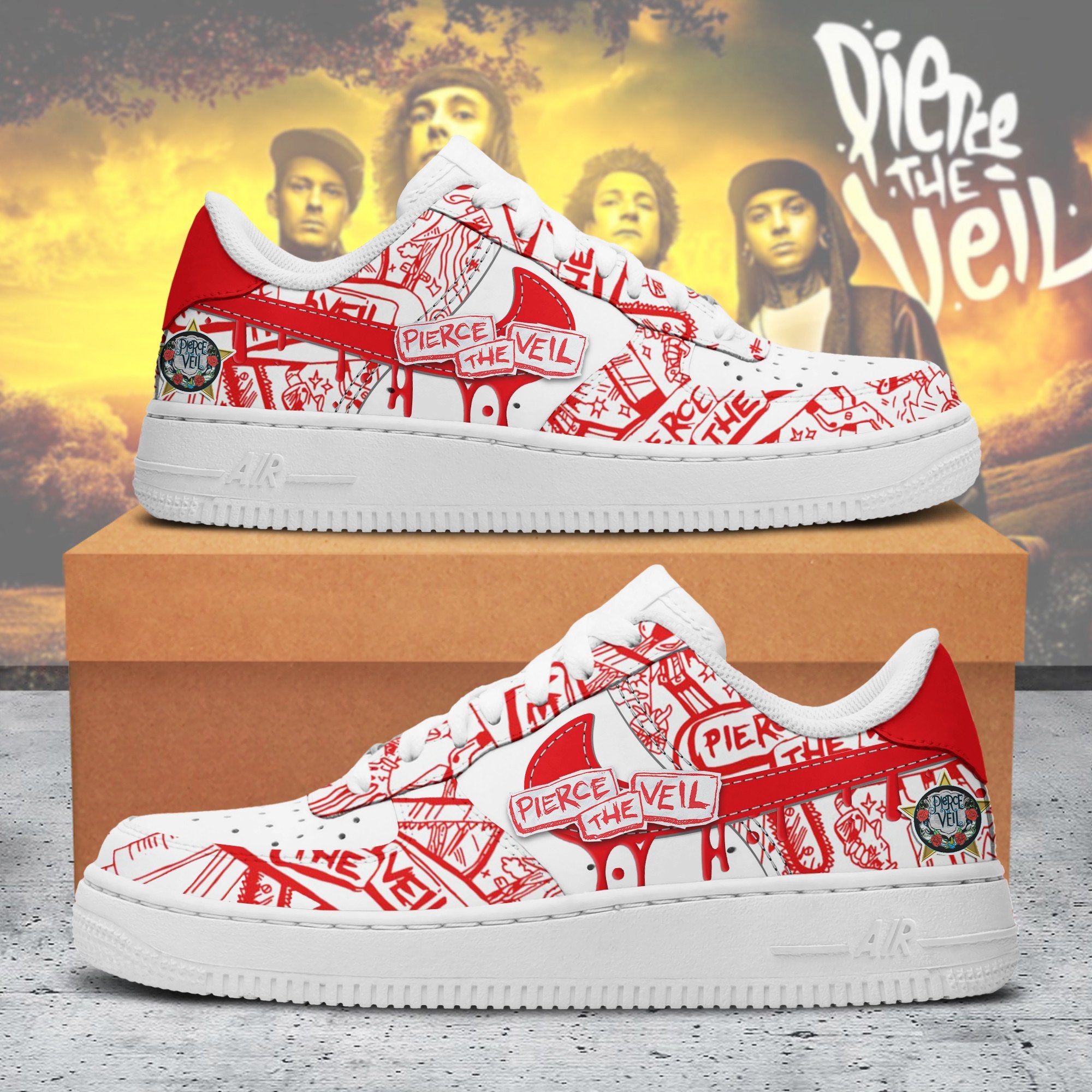 Pierce The Veil Air Low-Top Sneakers Shoes Special Gift For Men Women