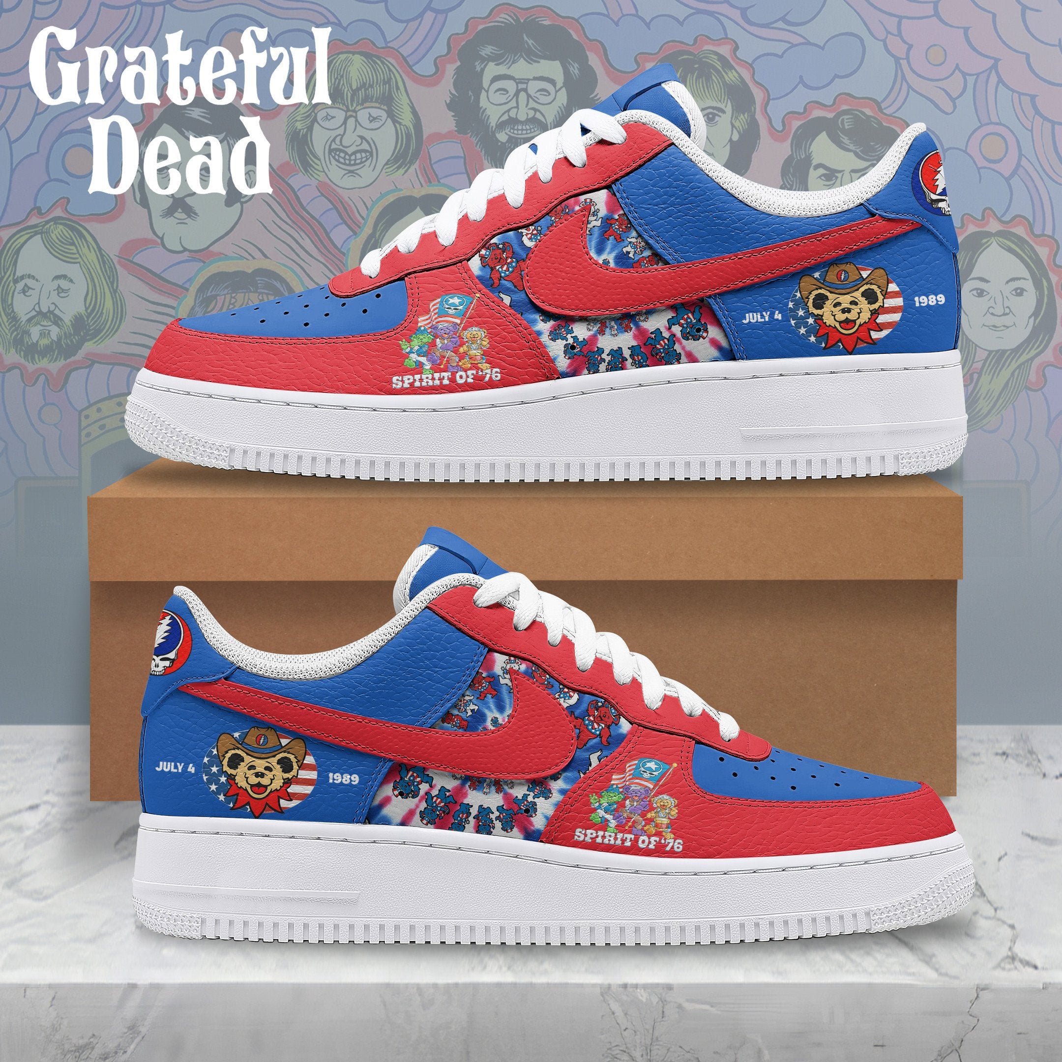 Grateful Dead Air Low-Top Sneakers Shoes Special Gift For Men Women