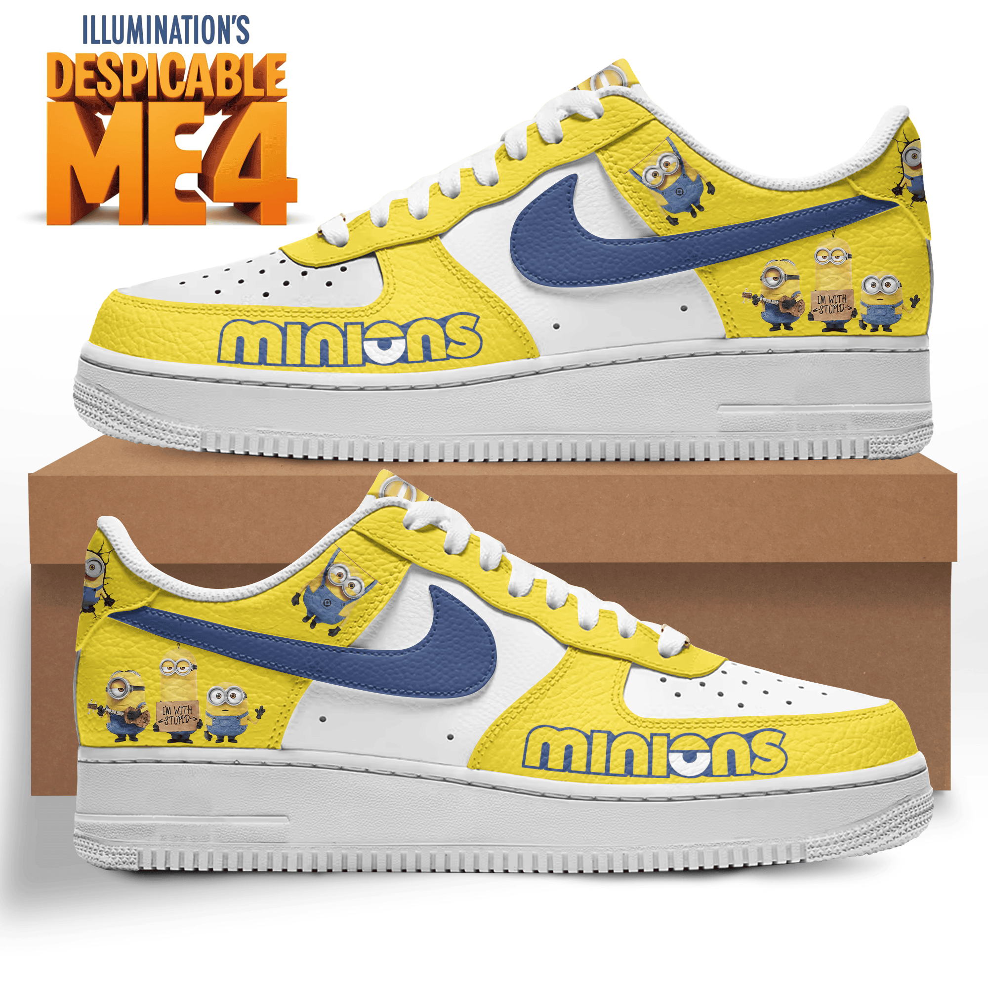 Minions Air Low-Top Sneakers Shoes Special Gift For Men Women