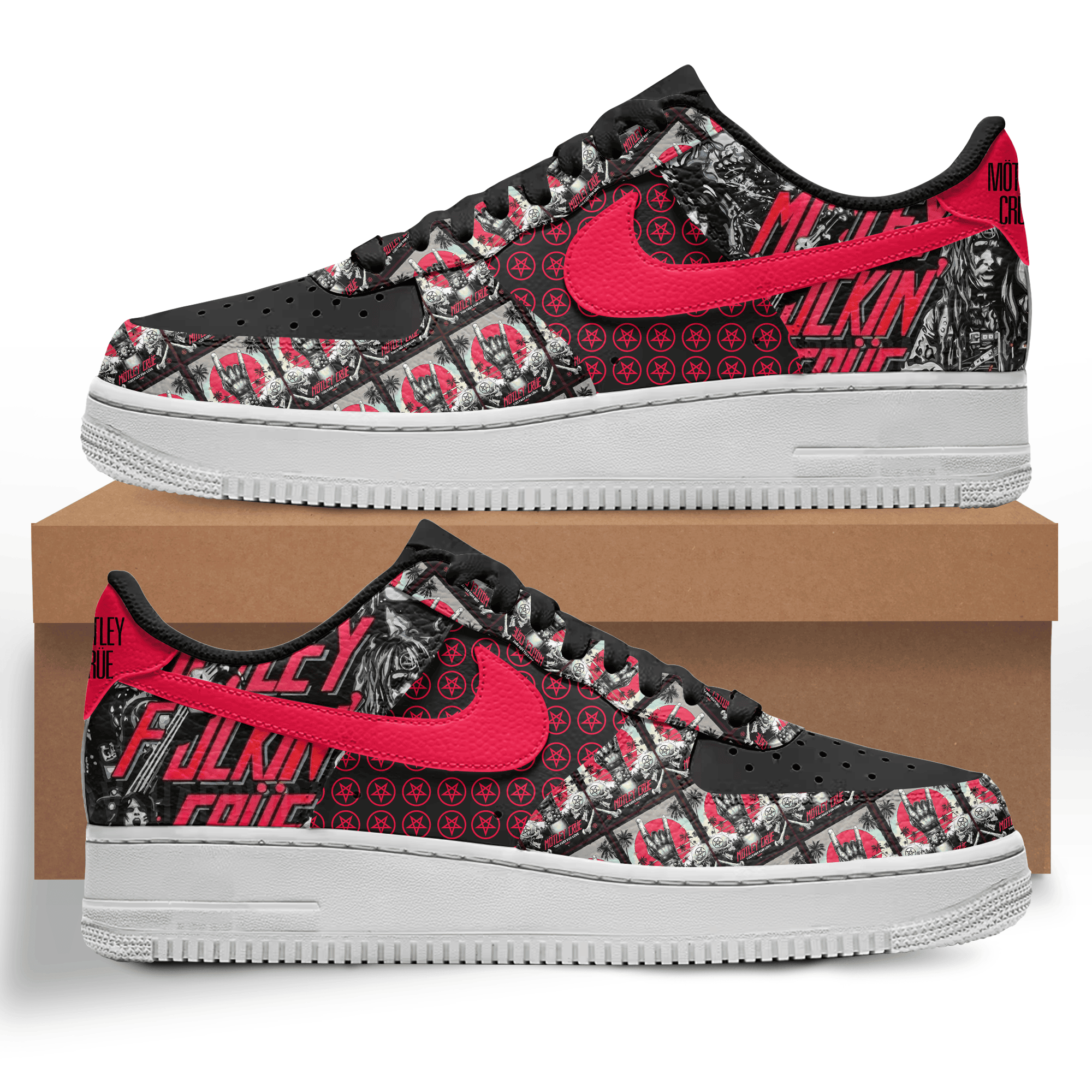 Motley Crue Air Low-Top Sneakers Shoes Special Gift For Men Women