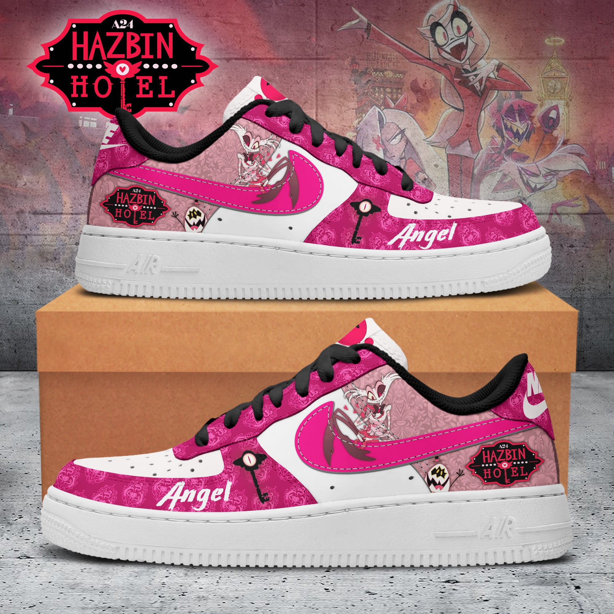 Hazbin Hotel Air Low-Top Sneakers Nike AF1 Shoes For Men And Women