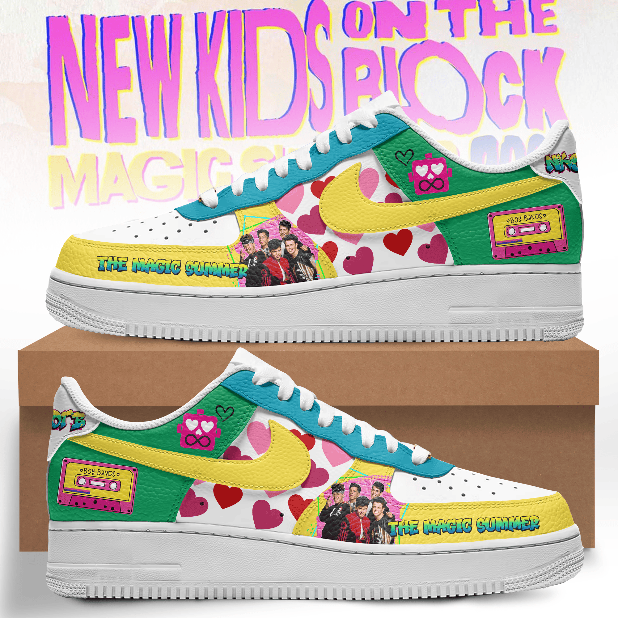 New Kids On The Block Air Force 1 Sneakers Shoes For Men And Women