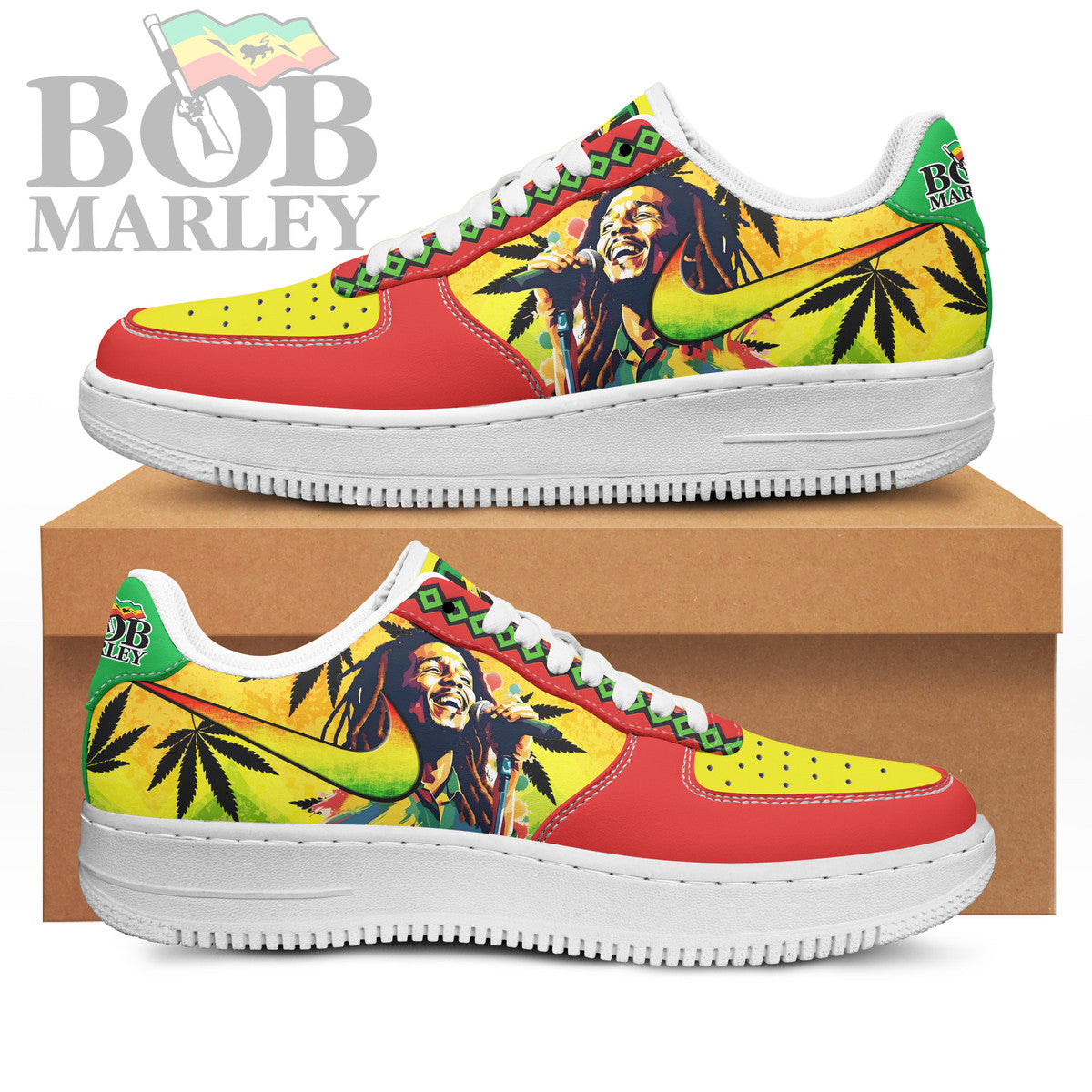 Bob Marley Air Low-Top Sneakers Shoes Special Gift For Men Women