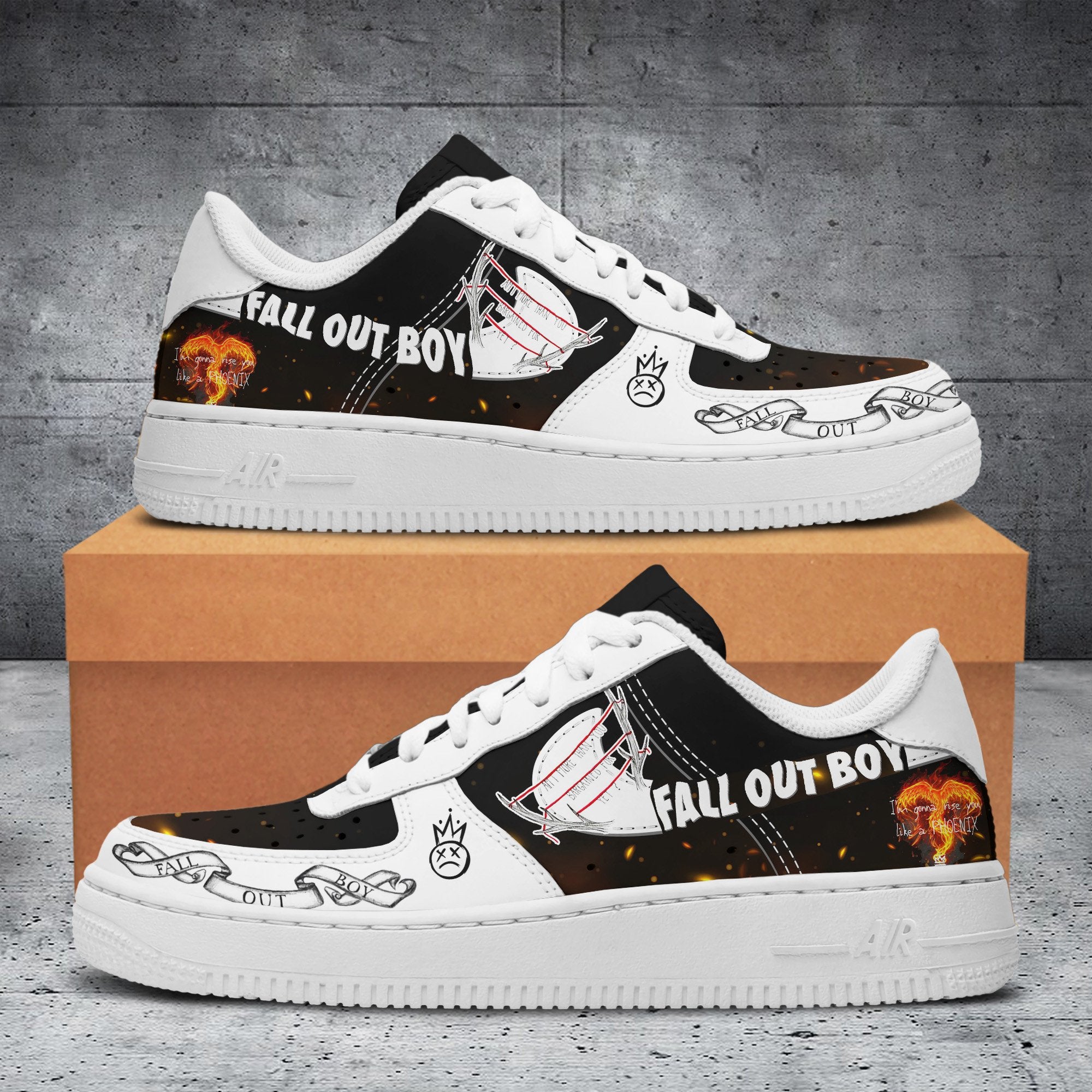 Fall Out Boy Air Force 1 Shoes Sneakers For Men And Women