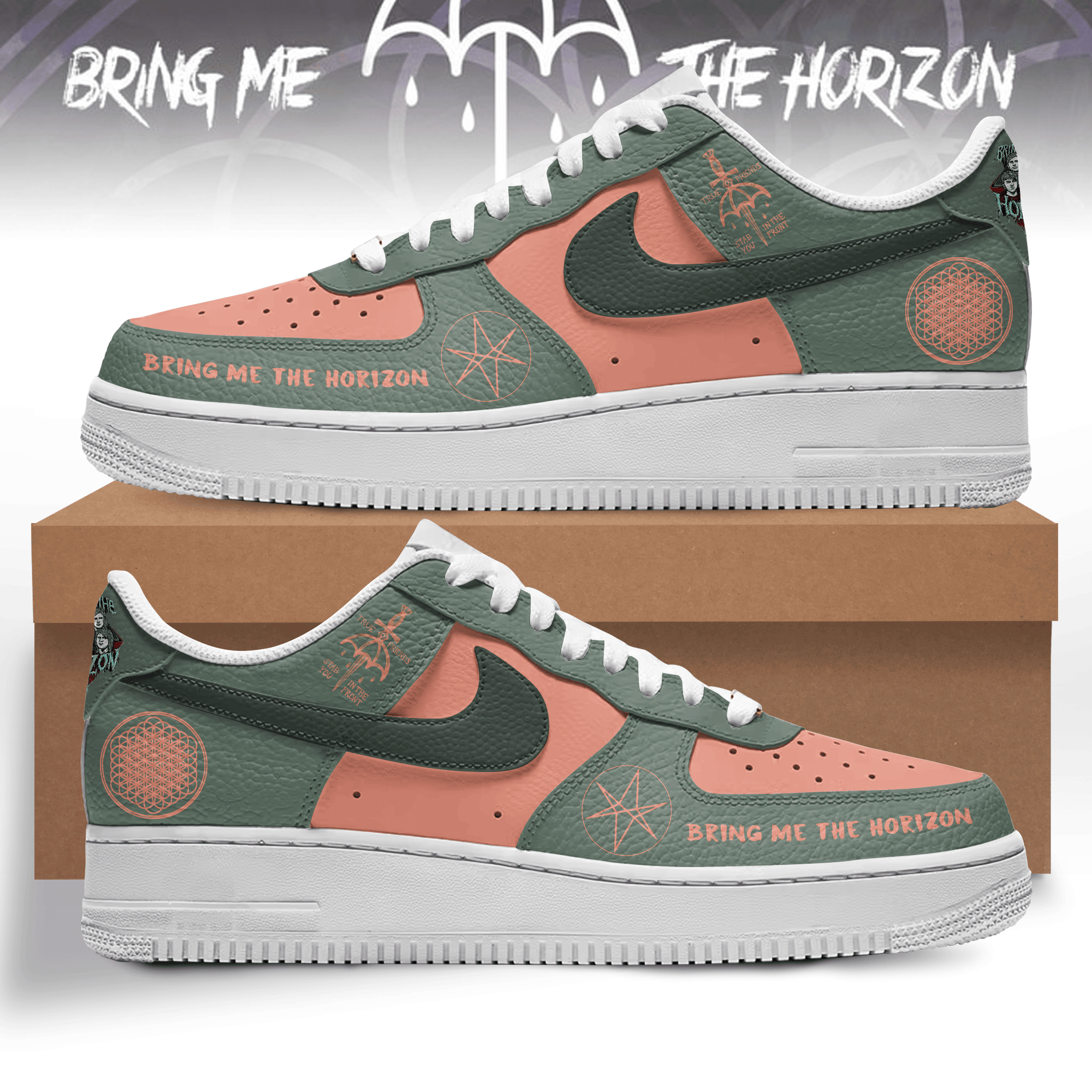 Bring Me The Horizon Air Low-Top Sneakers Shoes For Men And Women