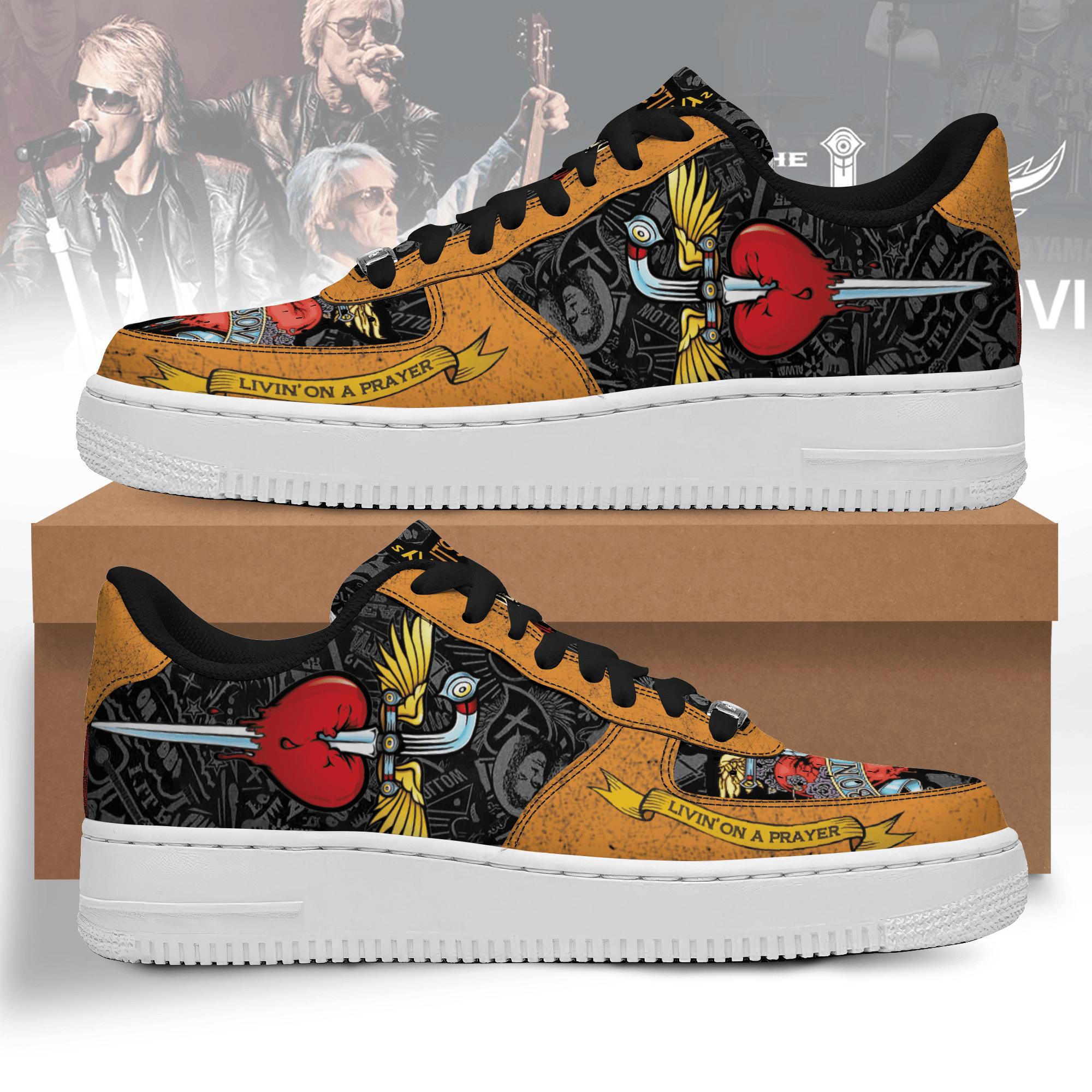 Bon Jovi Air Low-Top Sneakers Shoes Special Gift For Men Women