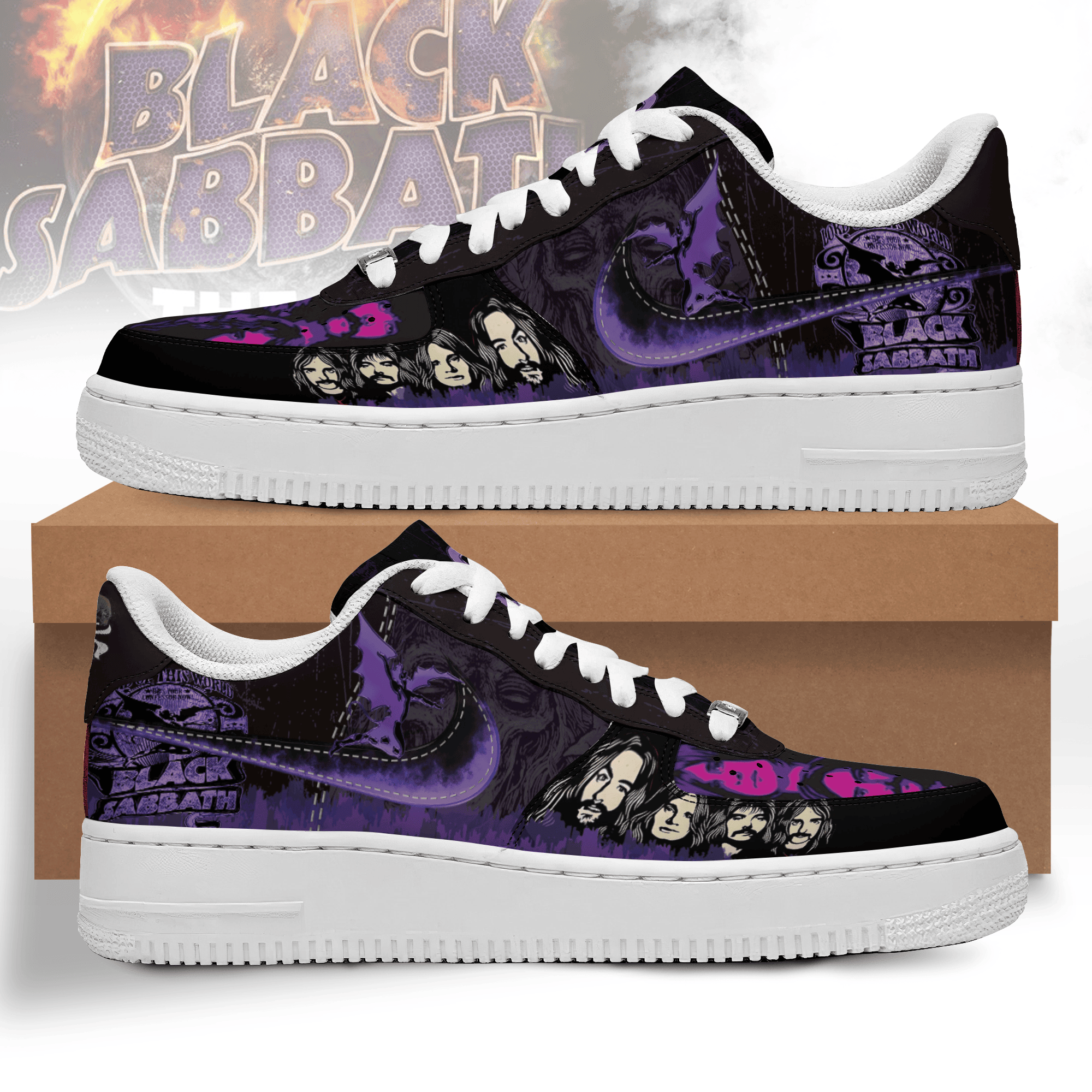 Black Sabbath Air Force 1 Sneakers Shoes For Men And Women