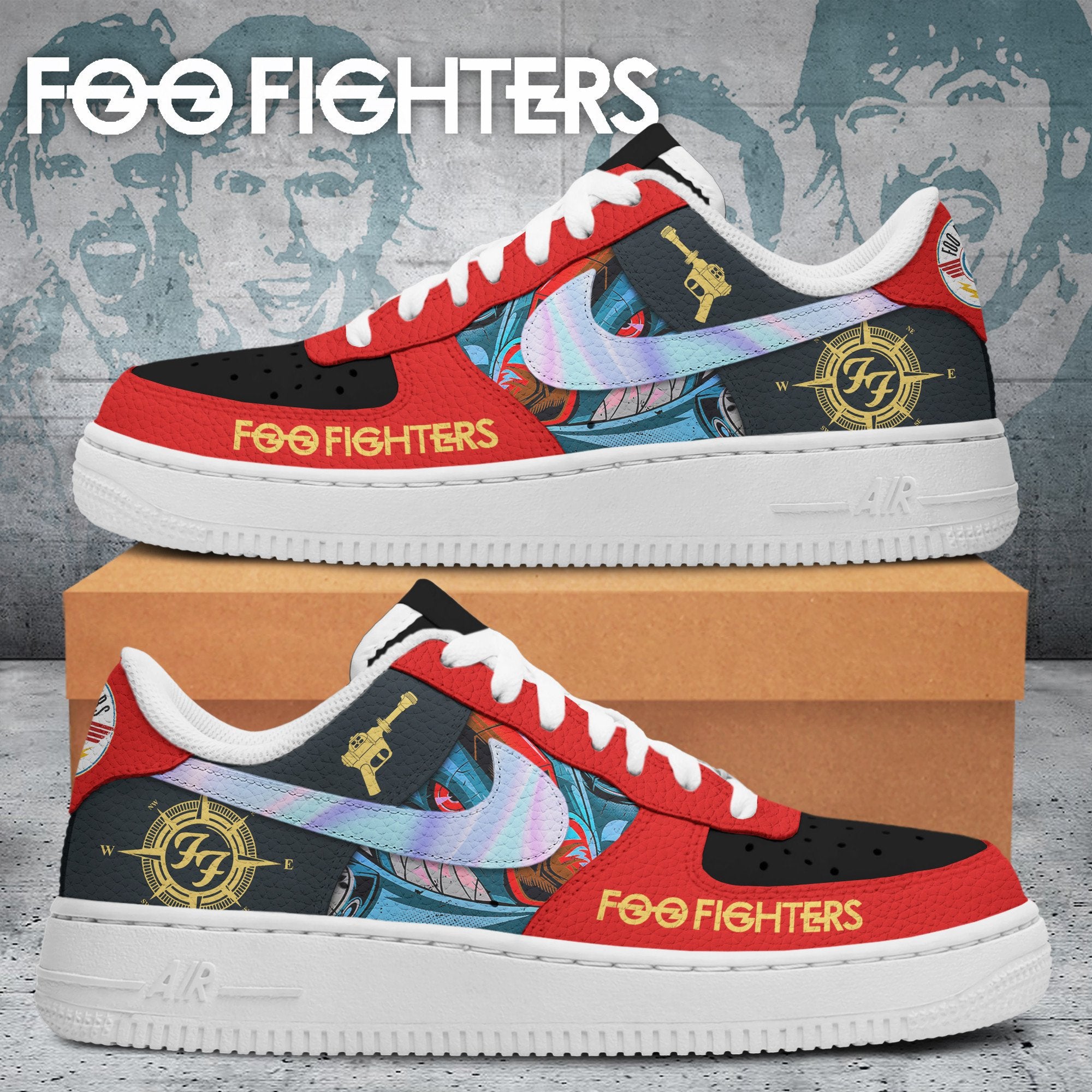 Foo Fighters Air Low-Top Sneakers Shoes Special Gift For Men Women