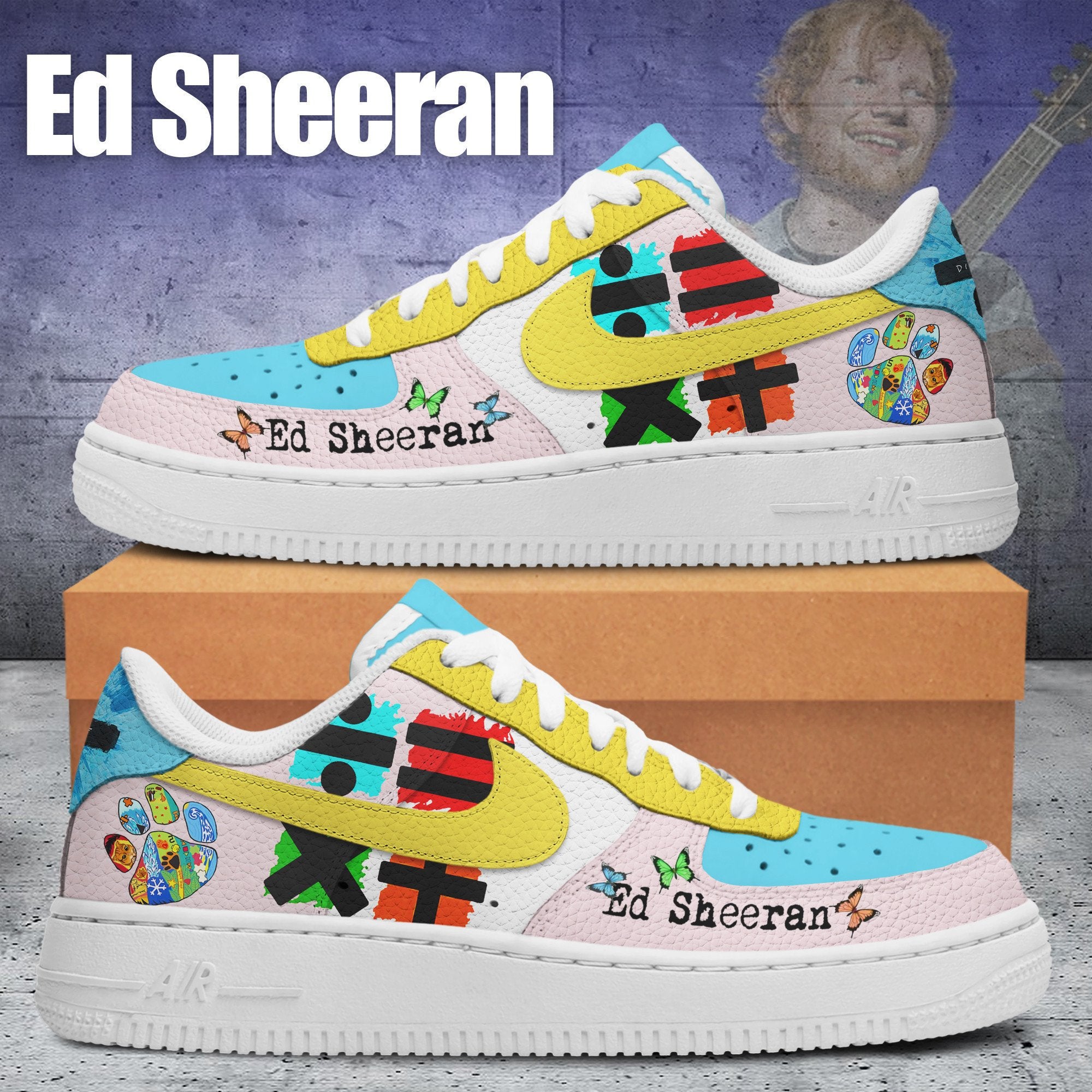 Ed Sheeran Air Force 1 Sneakers Shoes For Men And Women