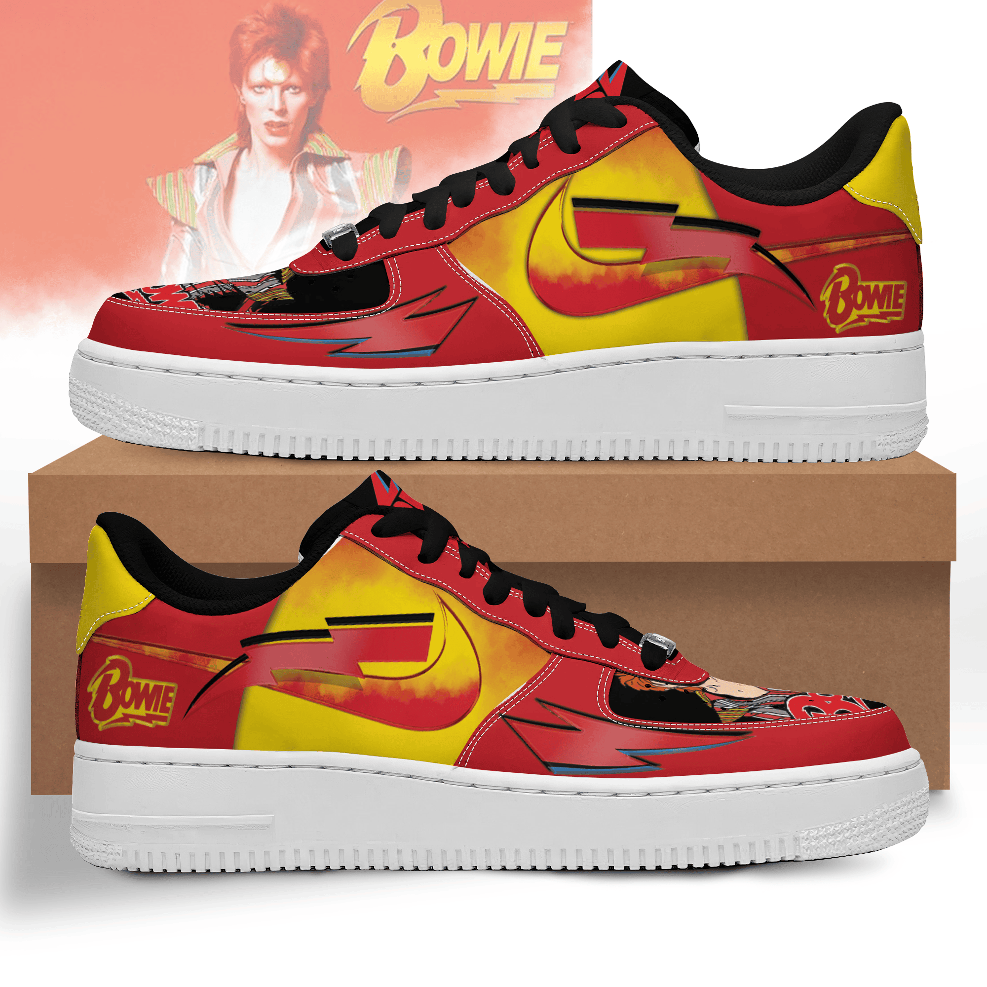 David Bowie Air Low-Top Sneakers Shoes Special Gift For Men Women